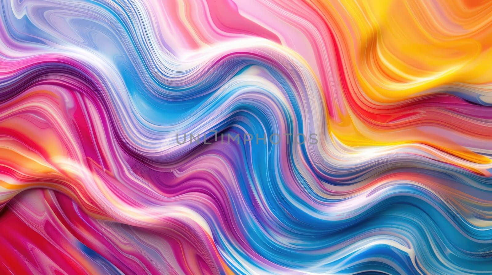 Colorful abstract painting with vibrant colors and a smooth, flowing pattern. AIG51A.