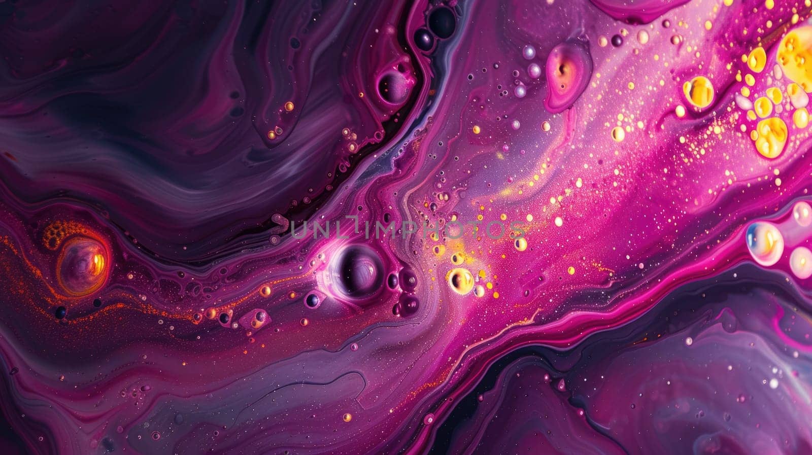 An artistic abstract acrylic painting with features various shades of various color, with lighter tones accenting the center. The paint is swirled and blended to create a dreamlike quality. AIG42.