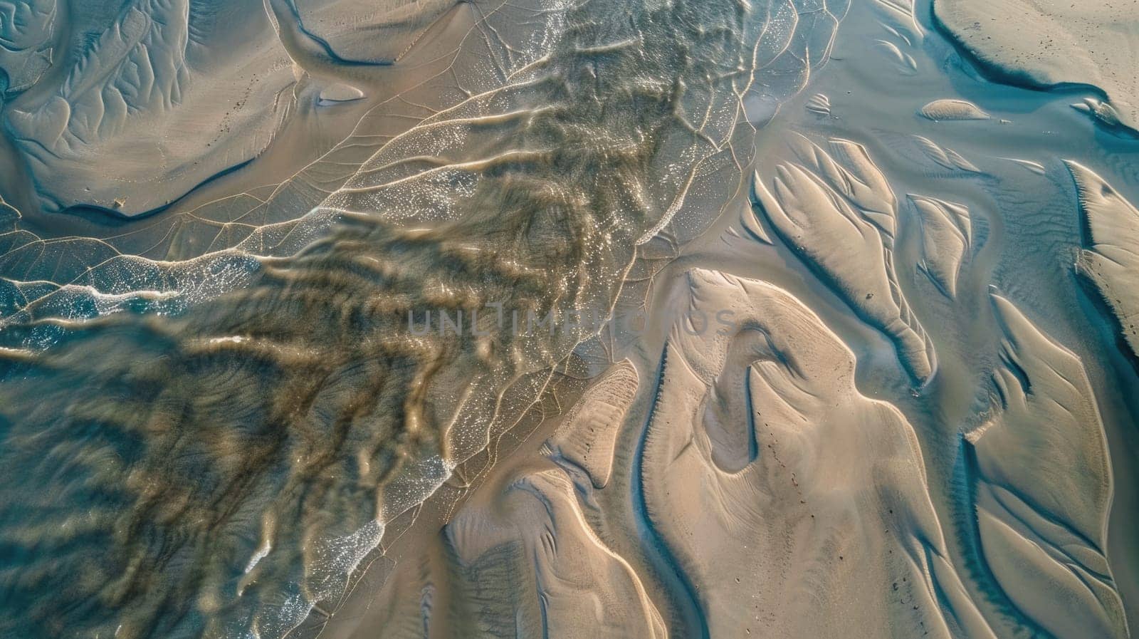 An art piece capturing the essence of a flowing river, with a swirling pattern in electric blue tones. The painting evokes the fluidity of water in a captivating landscape AIG50