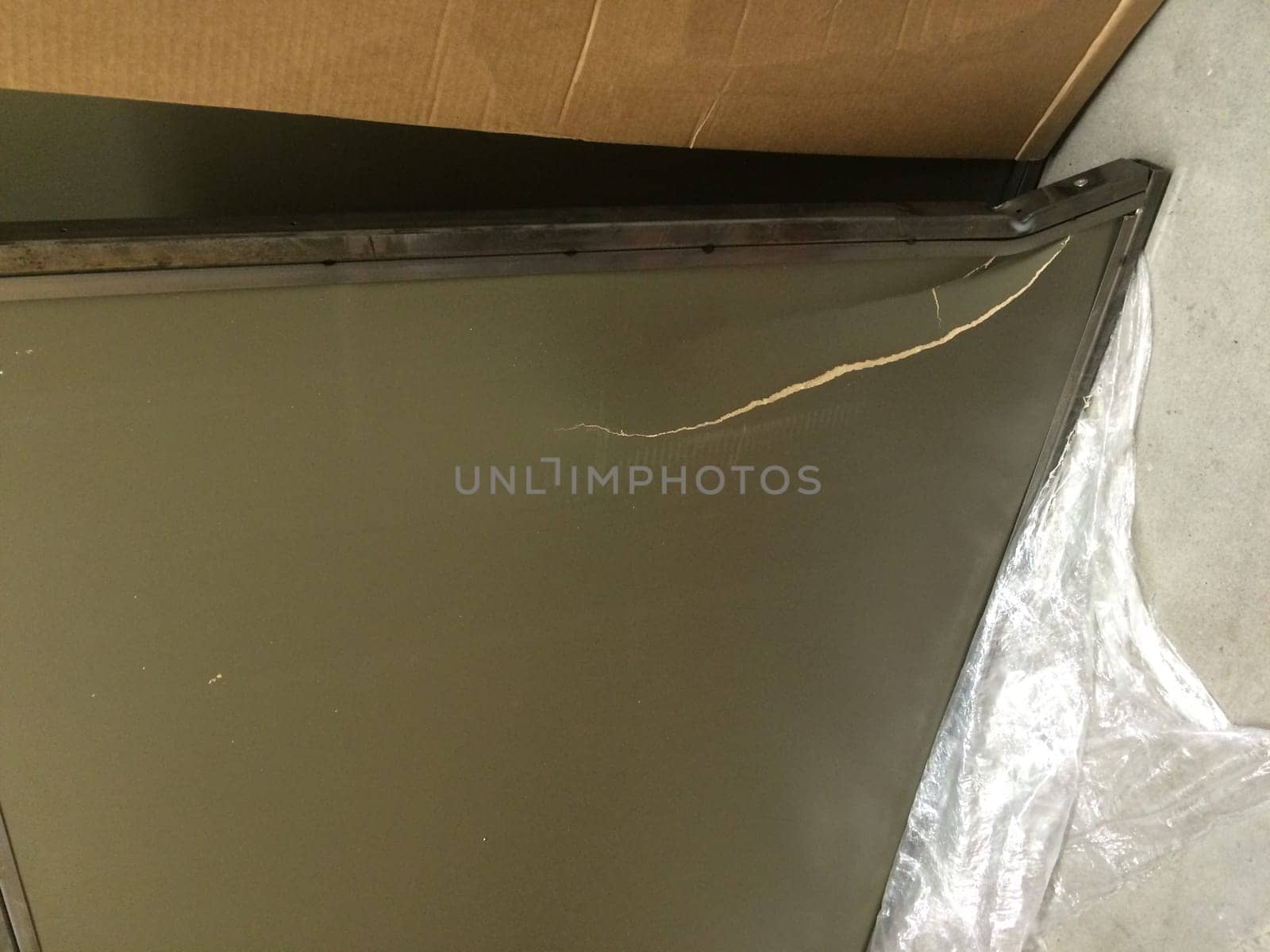 Damaged Store Fixture, Damaged in Shipping, Retail Store Set Up. High quality photo