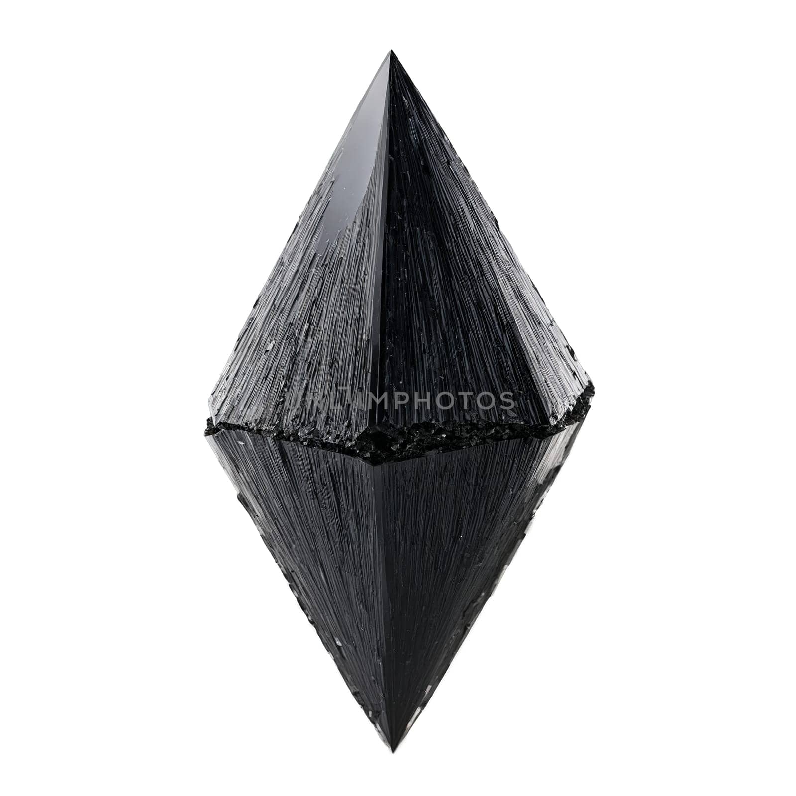 Obsidian A deep black obsidian with a sharp edge and a reflective surface floating against by panophotograph