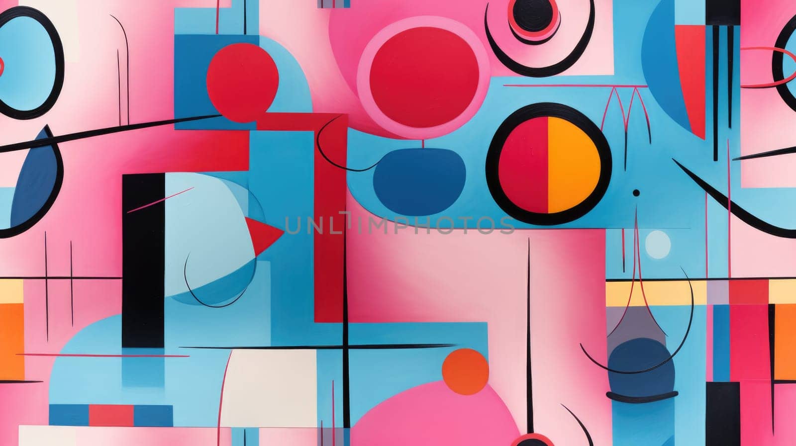 The picture of the colourful abstract wallpaper that has been mix with the primary colours and has become the various repetitive shape colourful abstract picture that mix with many colours. AIGX01.