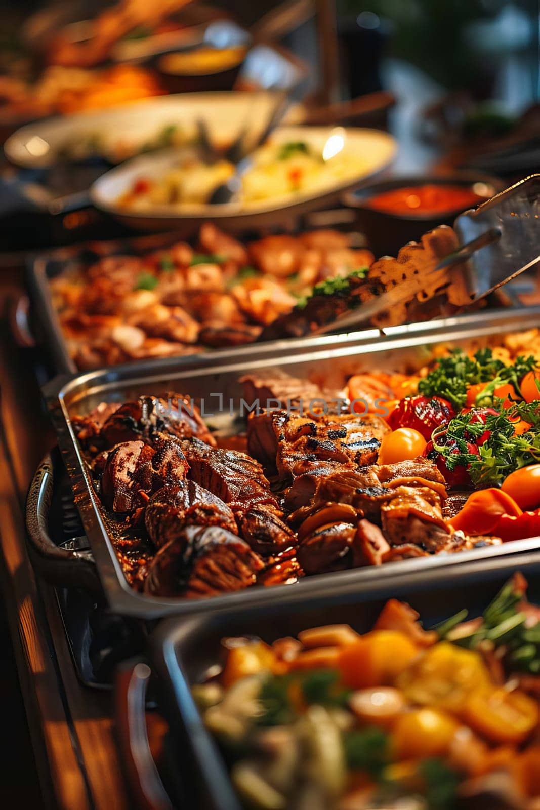 buffet with different food. Selective focus. by mila1784