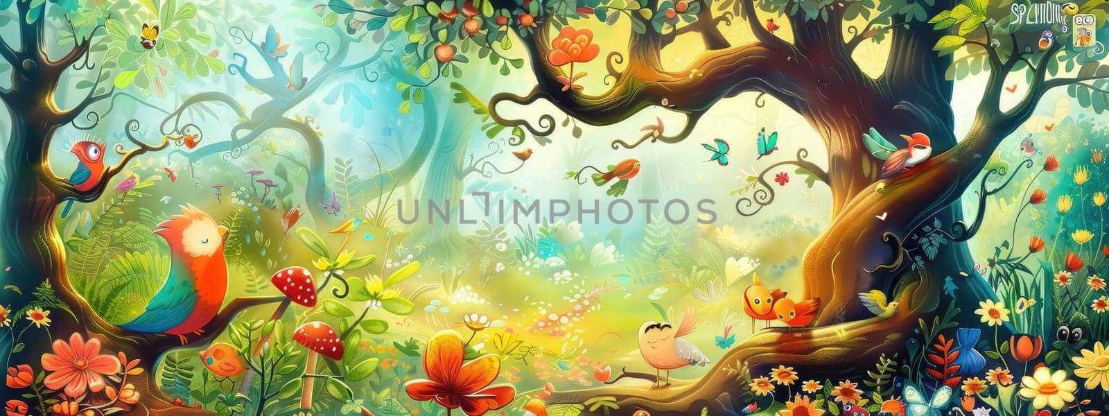 Beautiful children's cartoon picture. Selective focus. color.