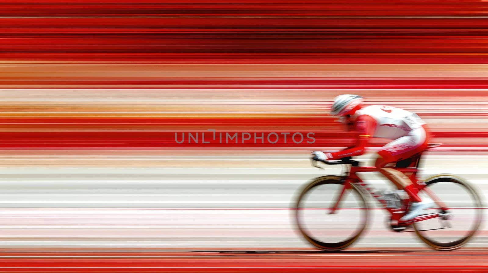 Abstract poster of epic cyclist race in minimalist, A cyclist sport banner.