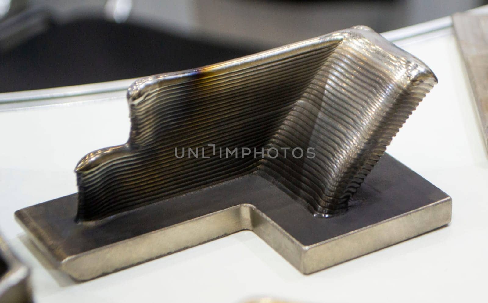 3d printed metal model close-up. Model printed on a 3D printer made of metal by Mari1408