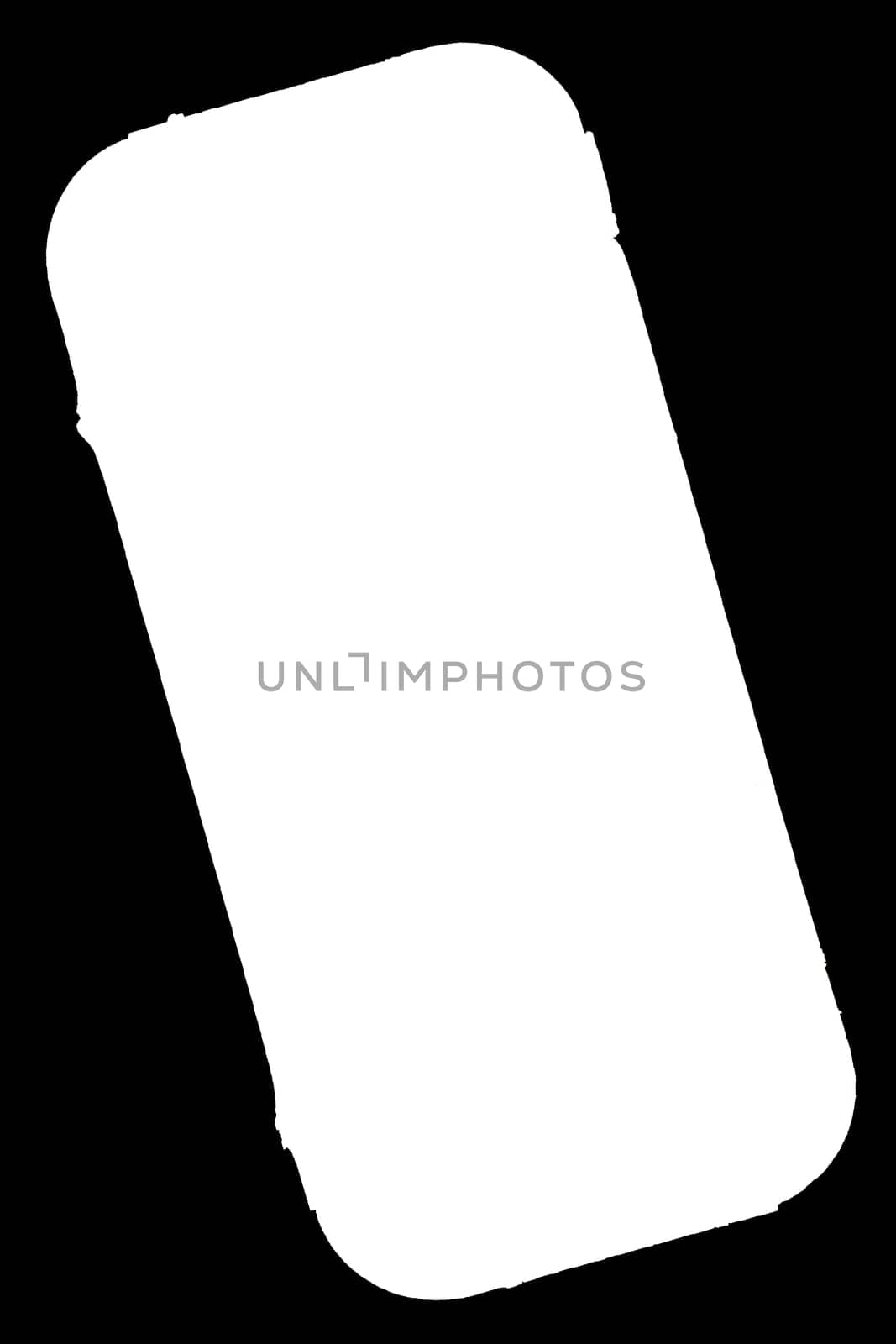 creative white paper message, isolated on black