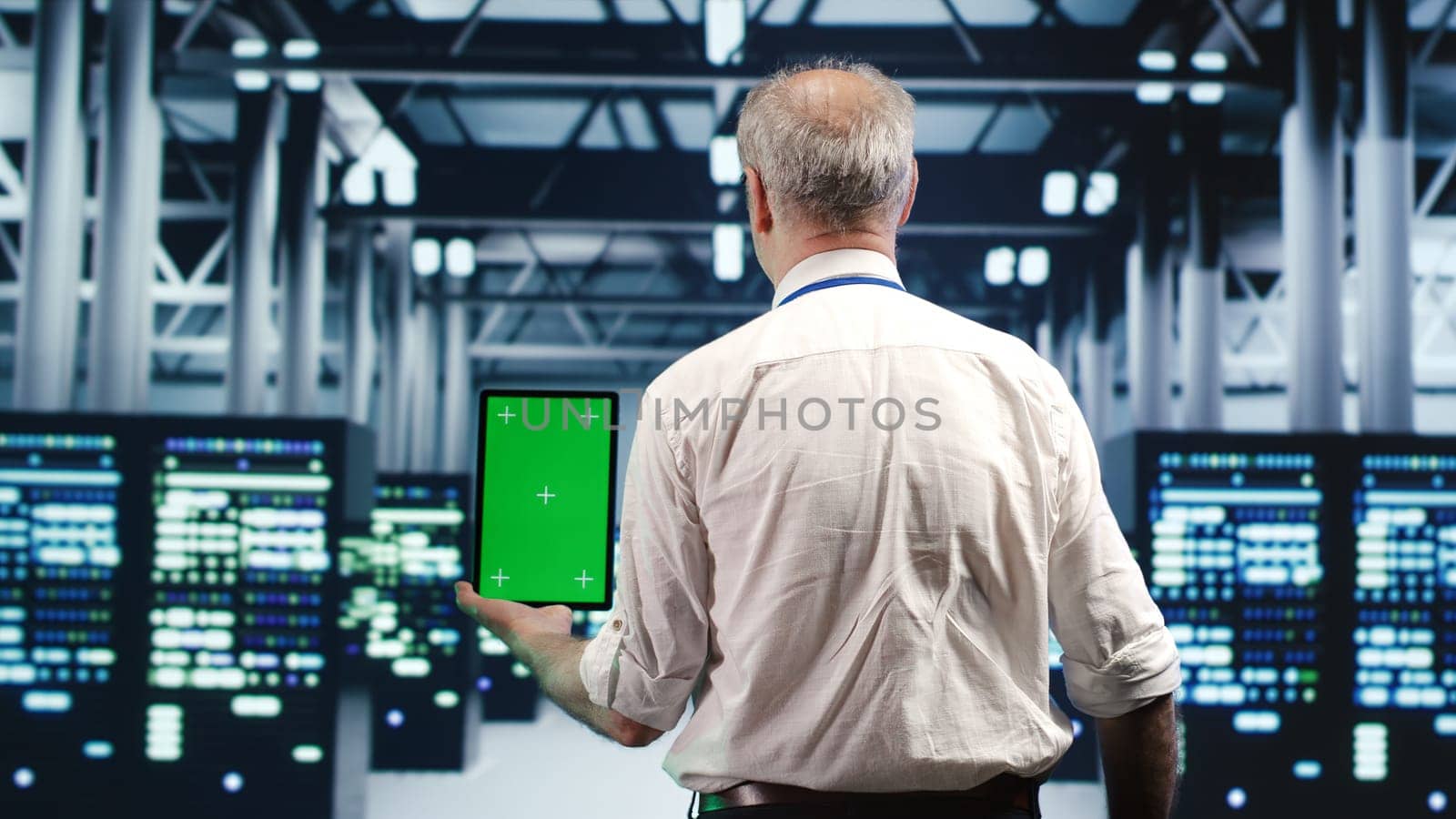 Green screen tablet servers optimizing by DCStudio