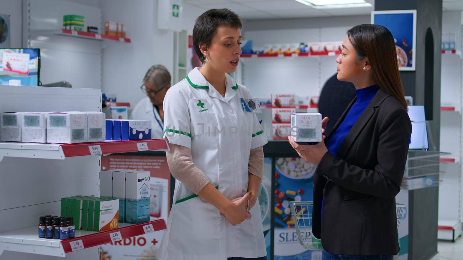 Pharmacist offers aloe vera lotion by DCStudio