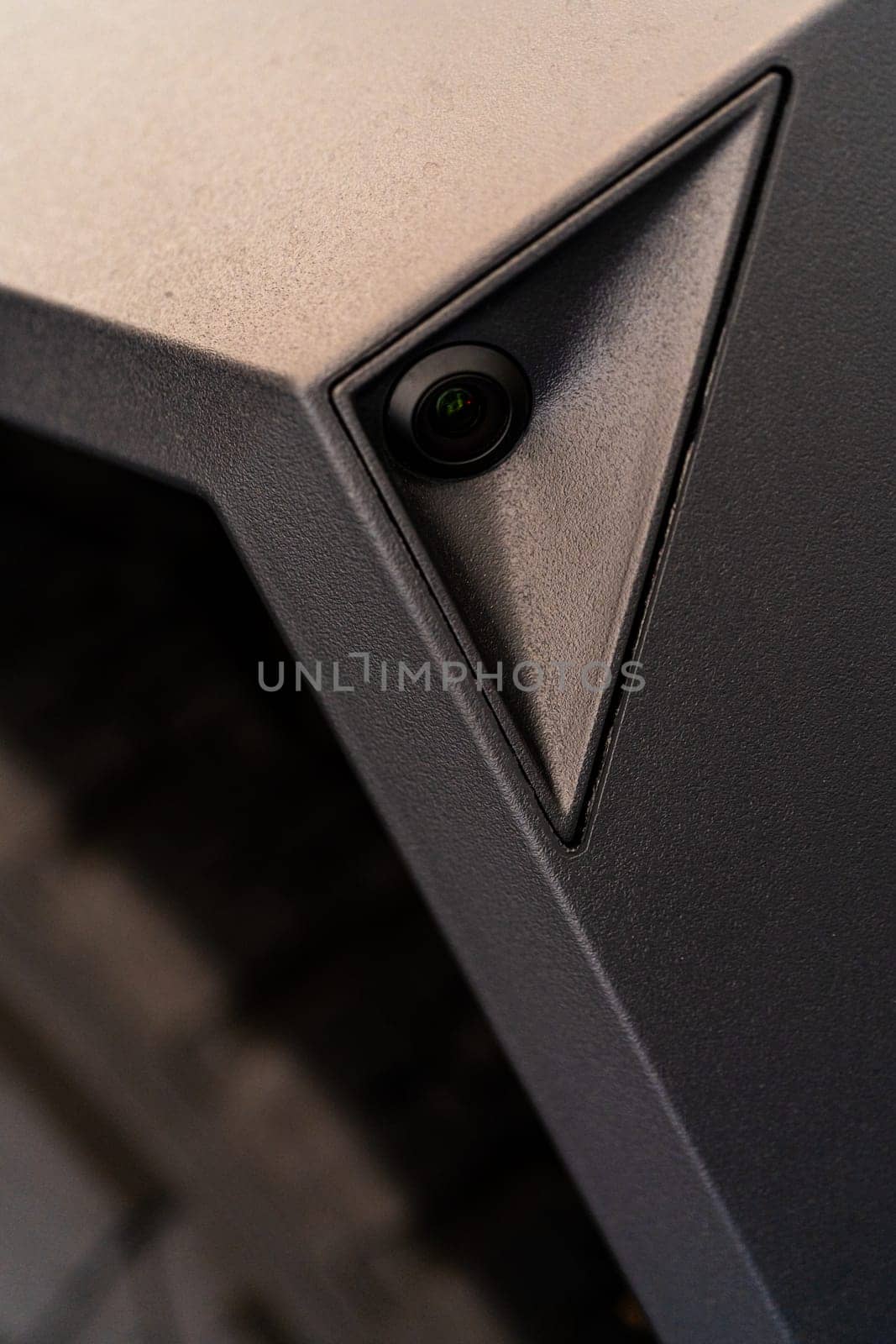 Close-Up View of Side Camera on Tesla Cybertruck by arinahabich