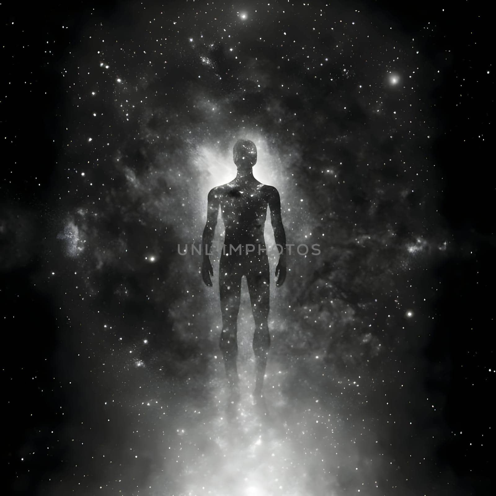 Vector illustration of a persons in space in black silhouette against a clean white background, capturing graceful forms.