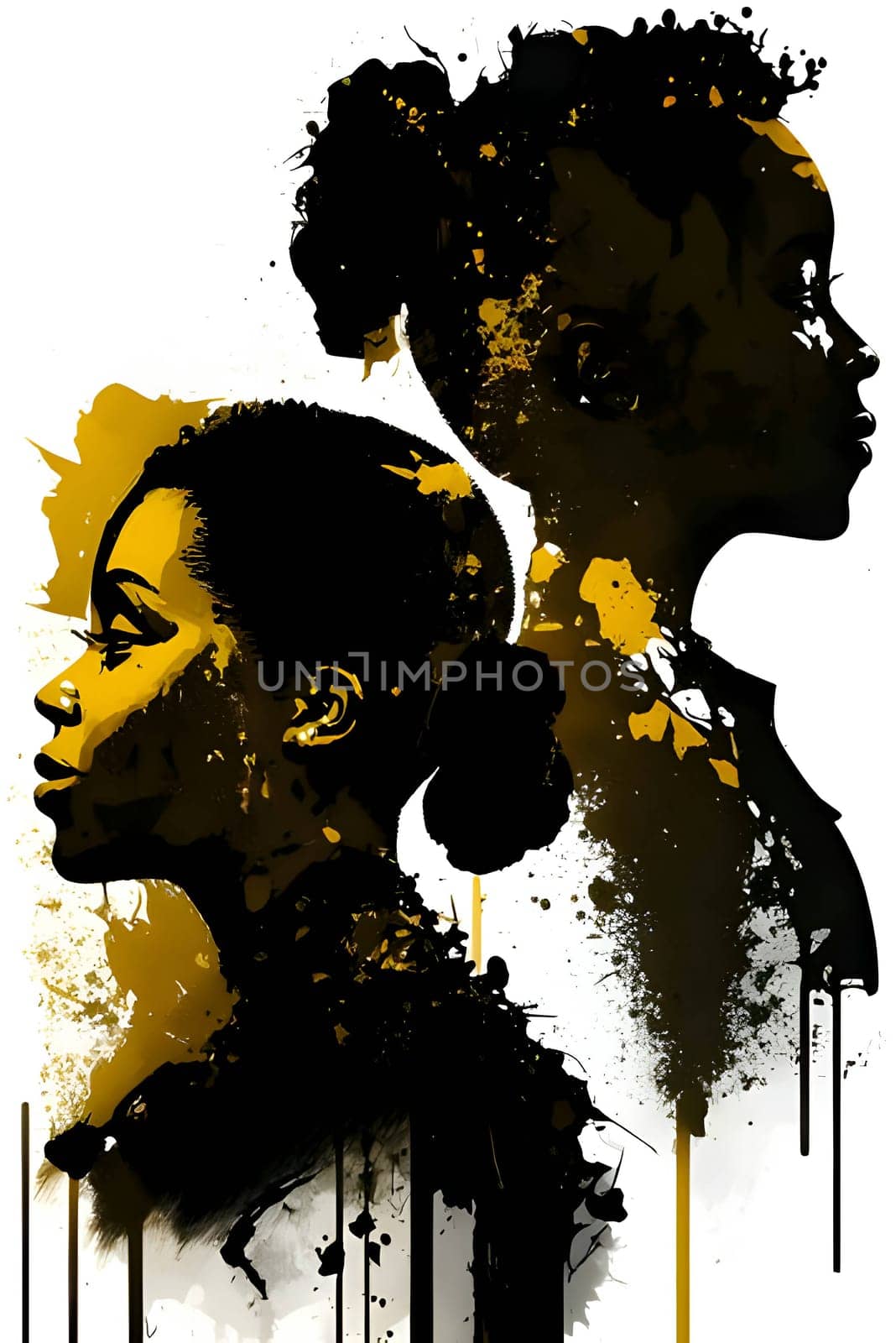Colorful silhouette of people on white background. by ThemesS