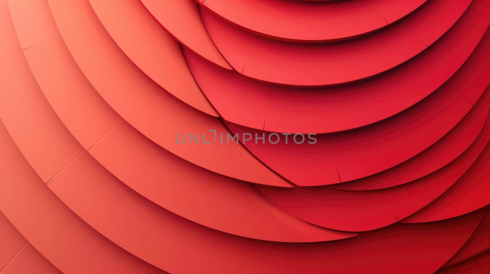 Red and pink abstract 3D rendering of a curved shape AIG51A.