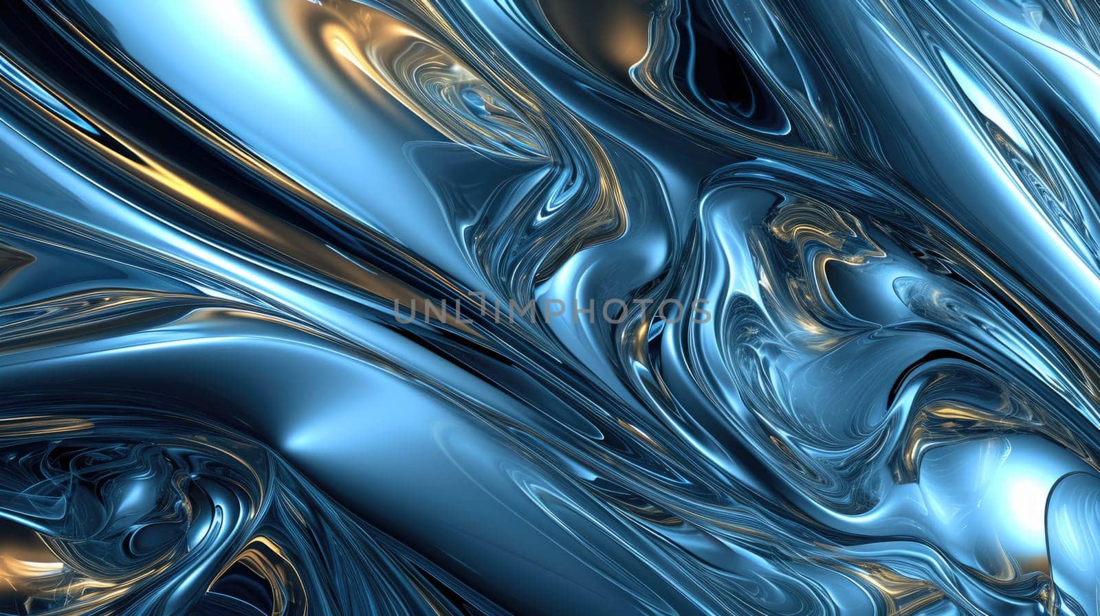 The abstract picture of the two colours of blue and silver colours that has been created form of the waving shiny smooth satin fabric that curved and bend around this beauty abstract picture. AIGX01.