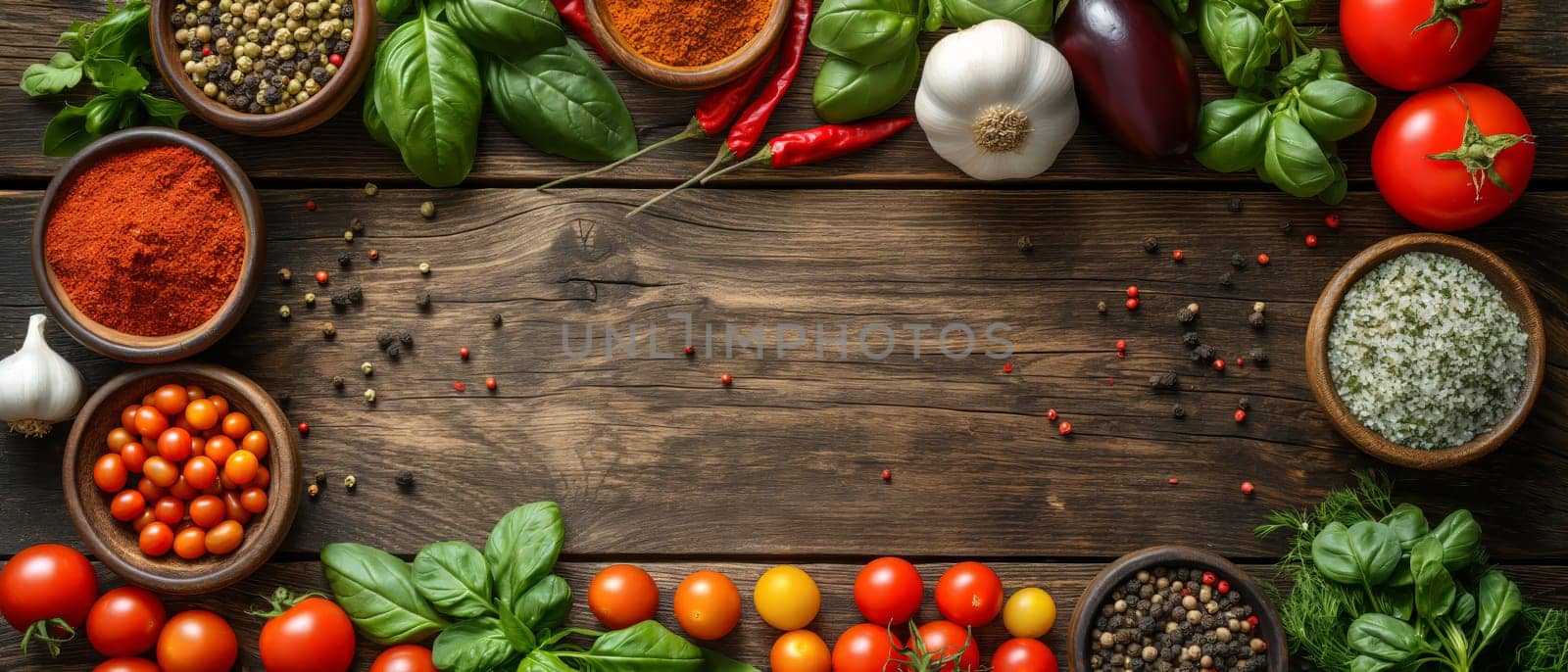 Assorted Vegetables on Wooden Table. by Fischeron