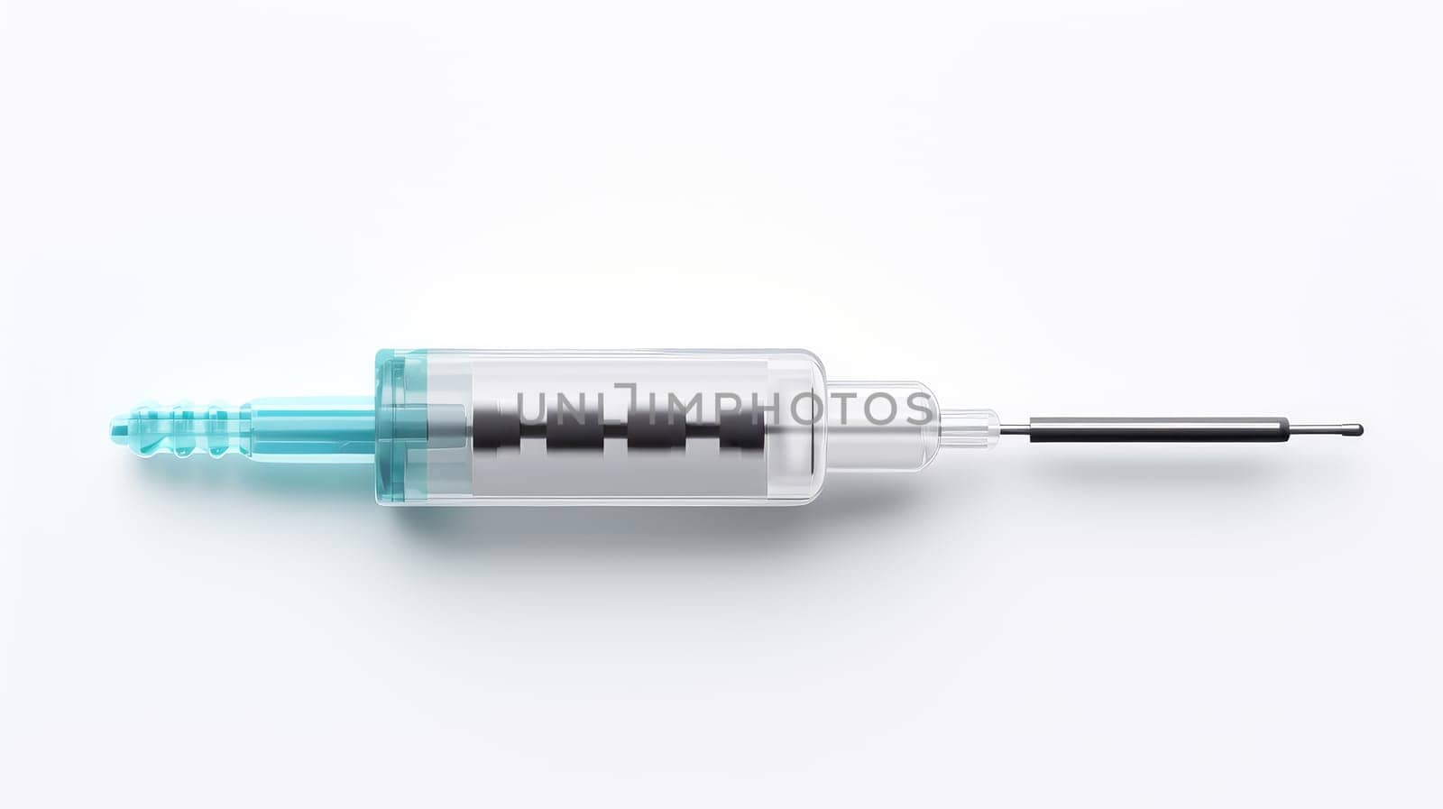 A syringe with a vaccine against diseases on a white background. by Alla_Yurtayeva