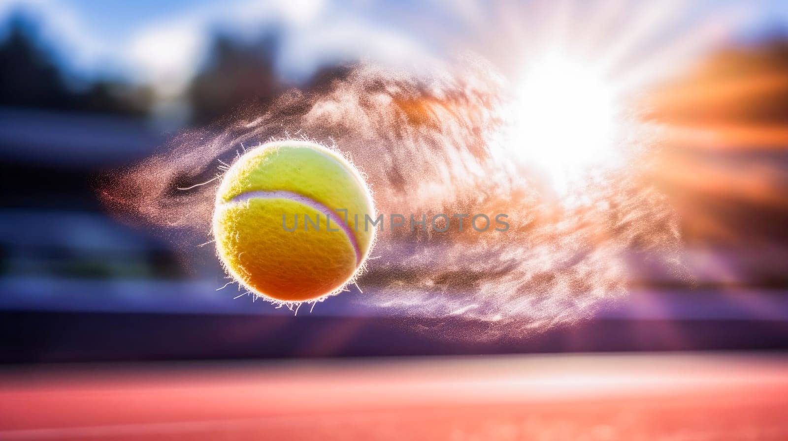Sport. Tennis and baseball balls. Flying burning balls. Isolated in black background by Alla_Yurtayeva