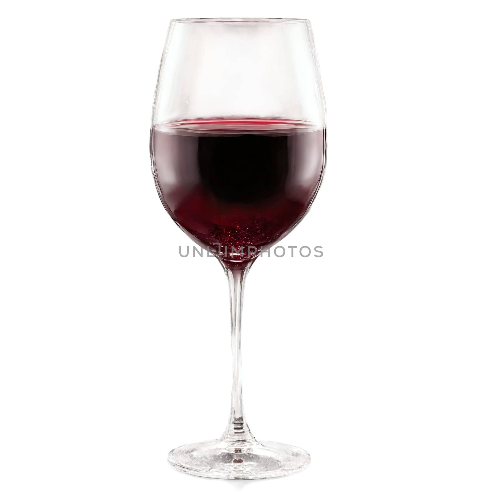 Iconic Merlot wine glass curvaceous crystal goblet garnet red wine catching the light hero shot by panophotograph