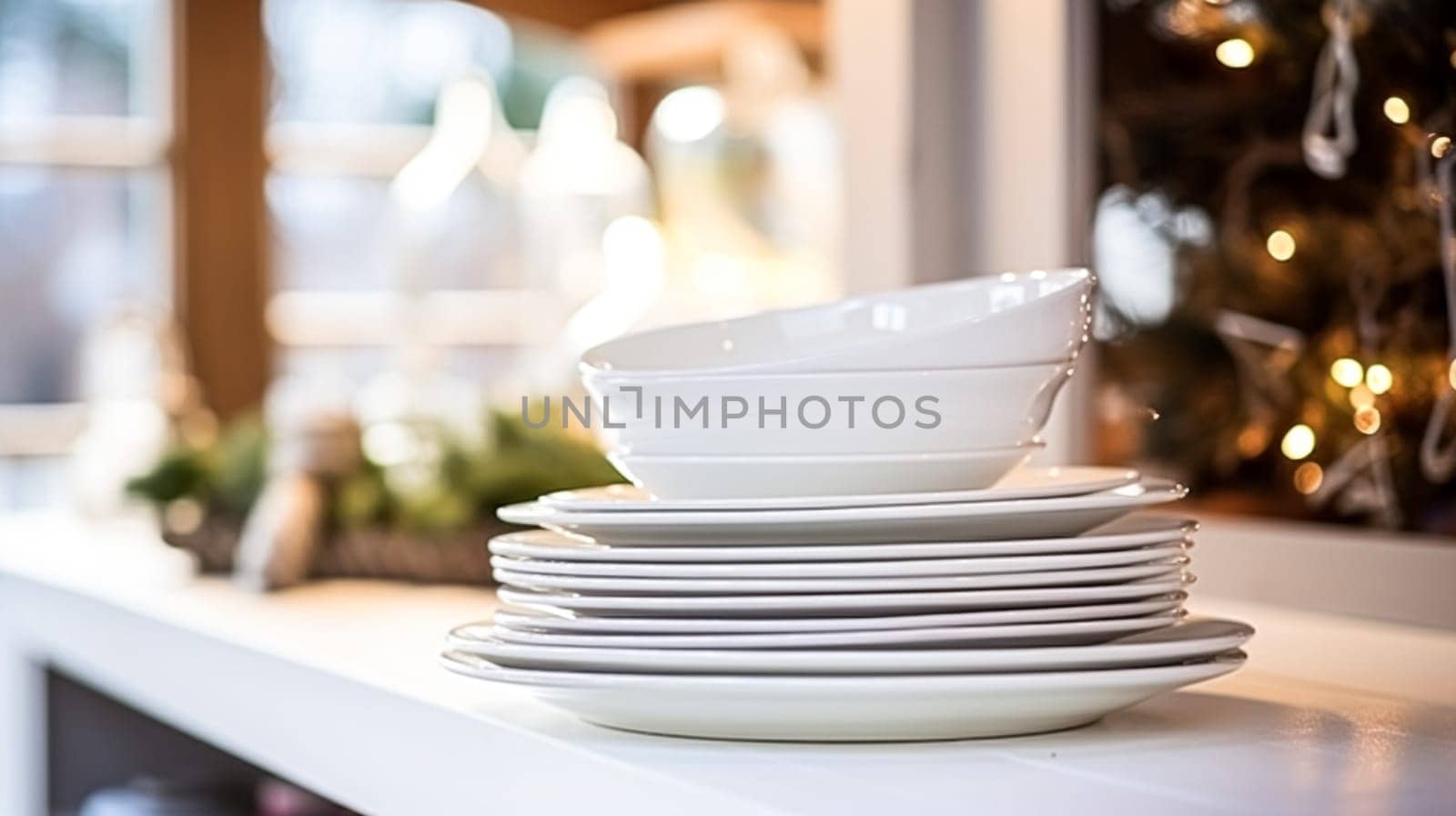 Dishware and crockery set for winter holiday family dinner, Christmas homeware decor for holidays in the English country house, gift set and home styling by Anneleven