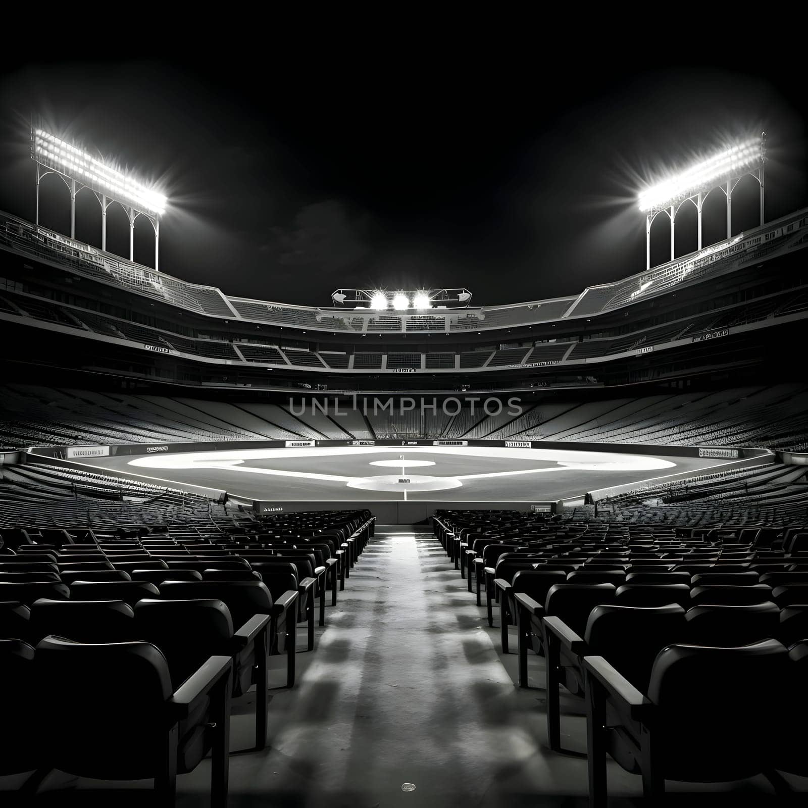 Vector illustration of a stadium in black silhouette against a clean dark background, capturing graceful forms.