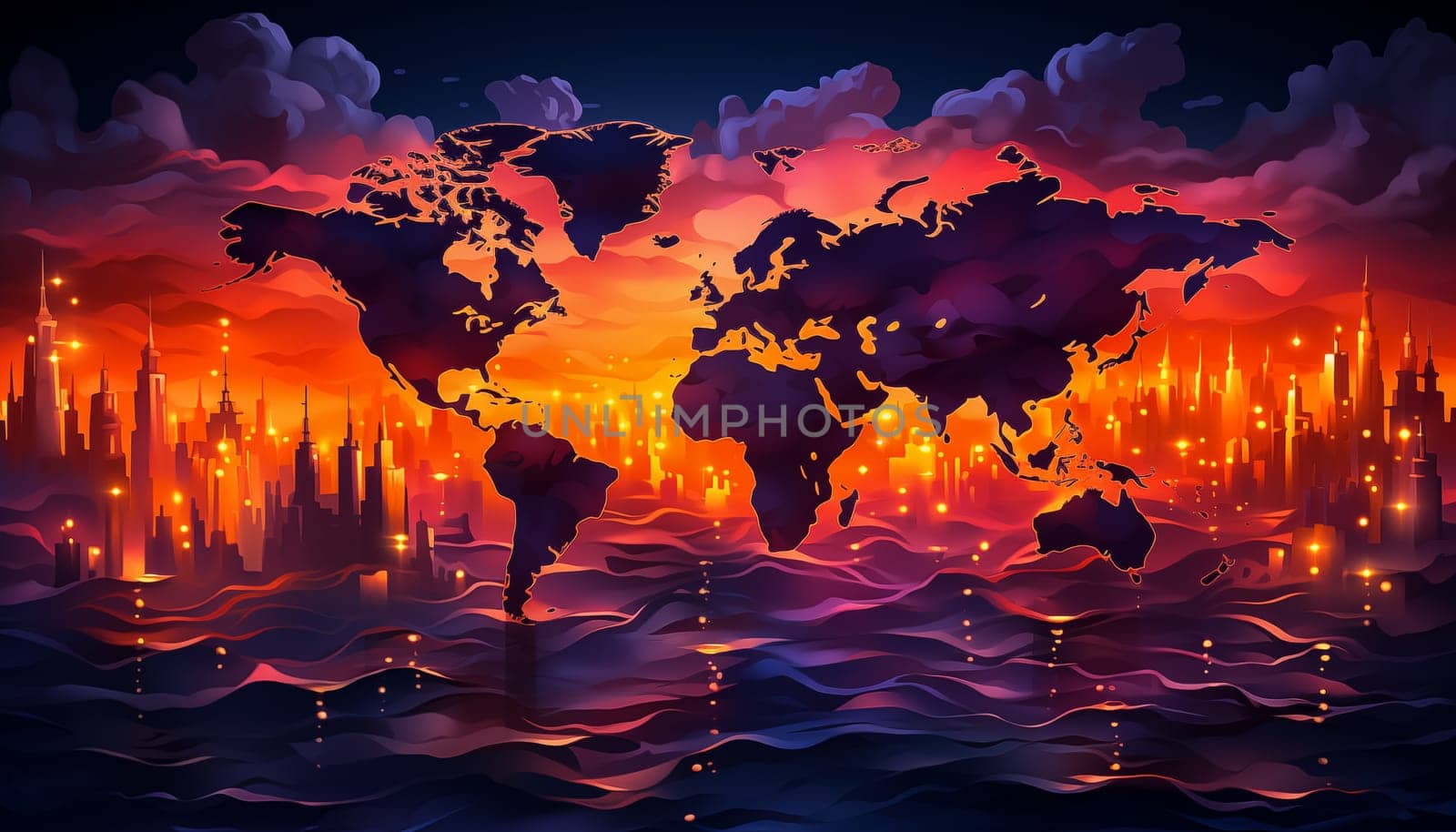 World map - abstract background. High quality photo