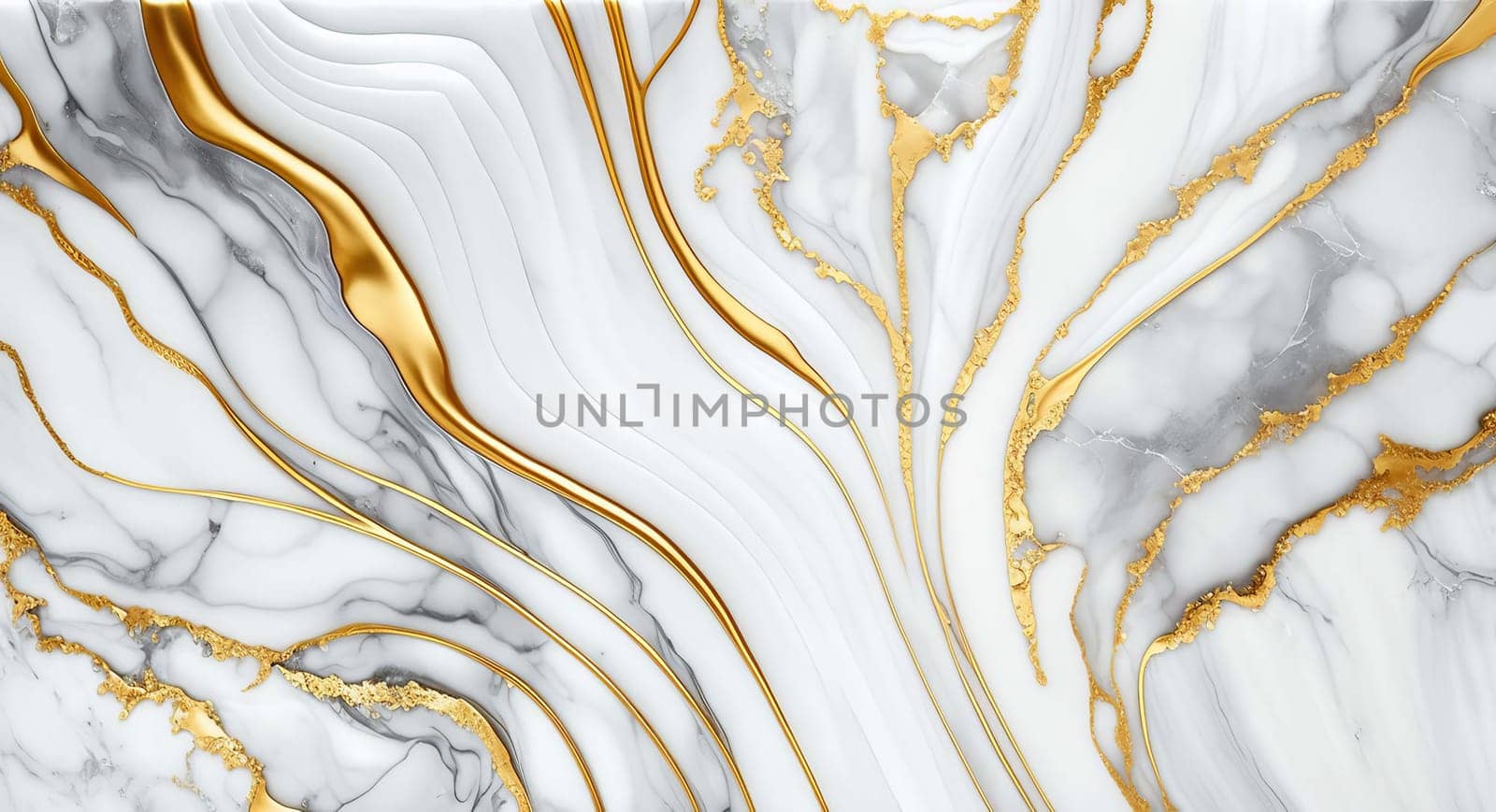 Natural white and gold marble texture for luxury tile wallpaper background. Generative AI,