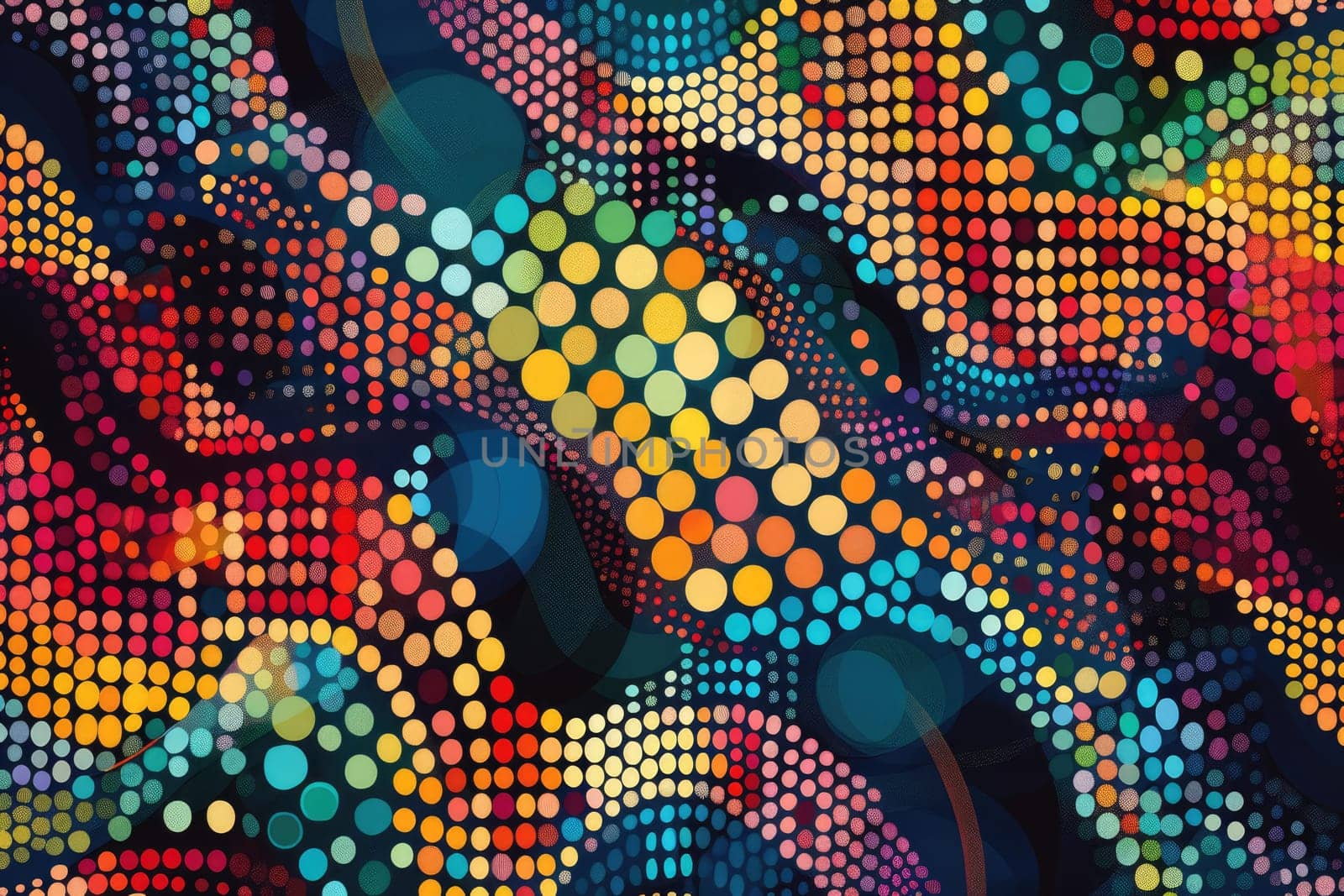 Colorful halftone dots pattern. AIG51A.