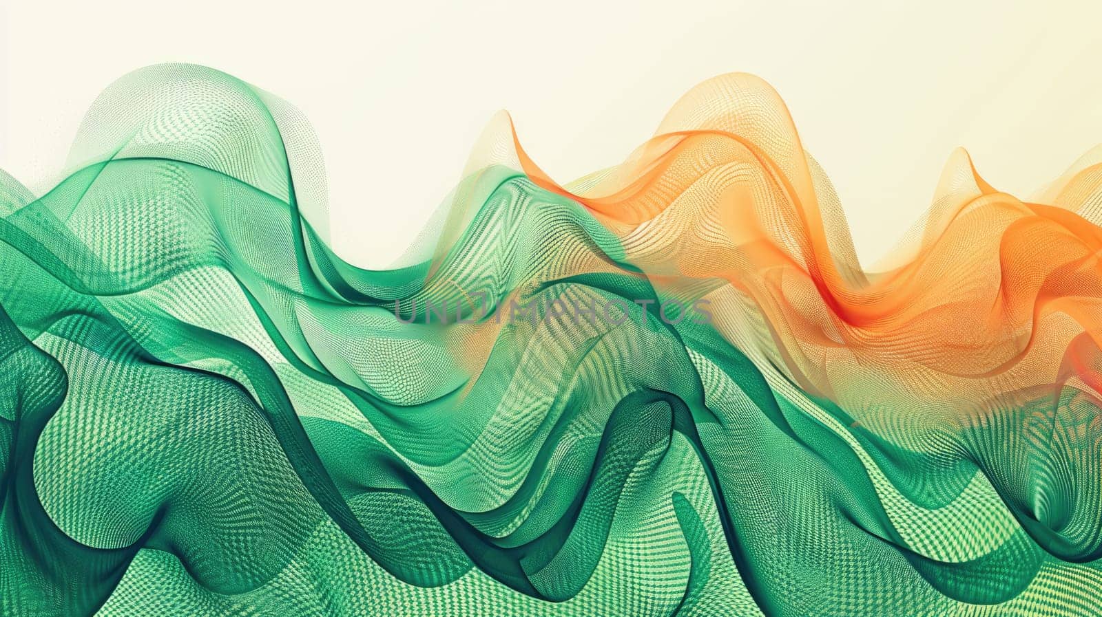 Colorful abstract background with flowing green and orange wave AIG51A.
