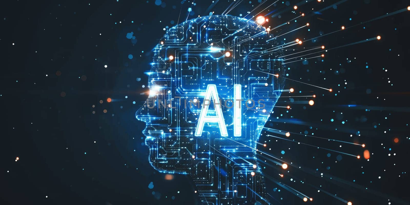 Interact with AI artificial intelligence brain processor in concept of AI artificial intelligence engineering, big data and AI machine learning to use generative AI for business support. LLMs