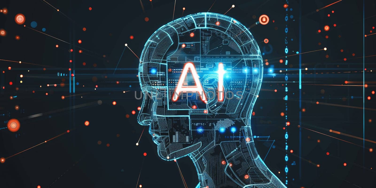 Interact with AI artificial intelligence brain processor in concept of AI artificial intelligence engineering, big data and AI machine learning to use generative AI for business support. LLMs