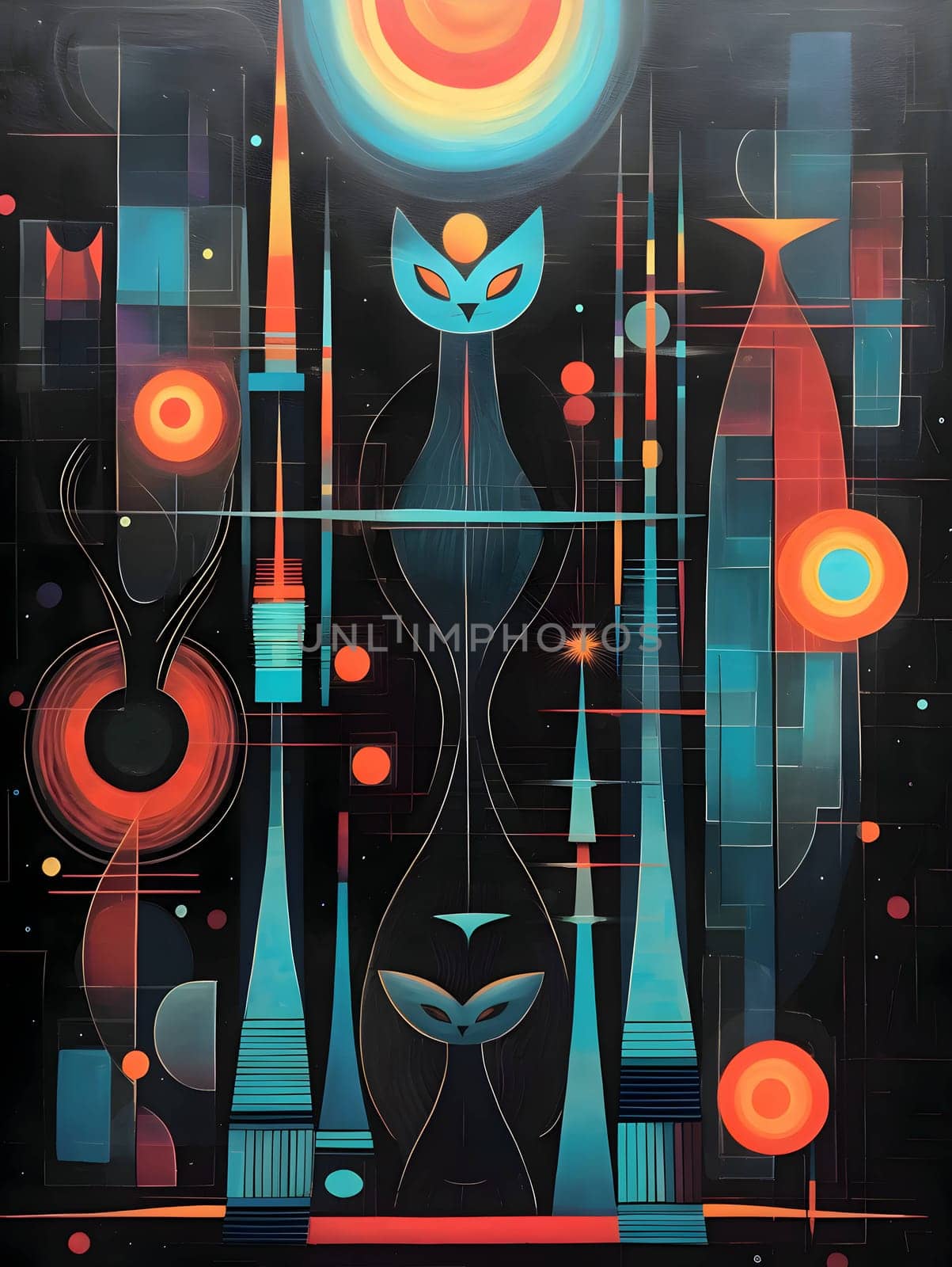 Abstract background with geometric elements. Futuristic design. Vector illustration. by ThemesS