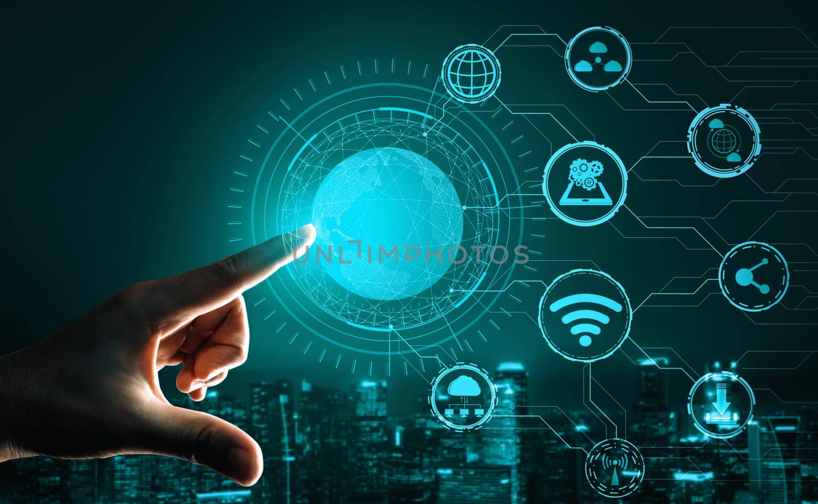 5G Communication Technology Wireless Internet Network for Global Business Growth, Social Media, Digital E-commerce and Entertainment Home Use. uds