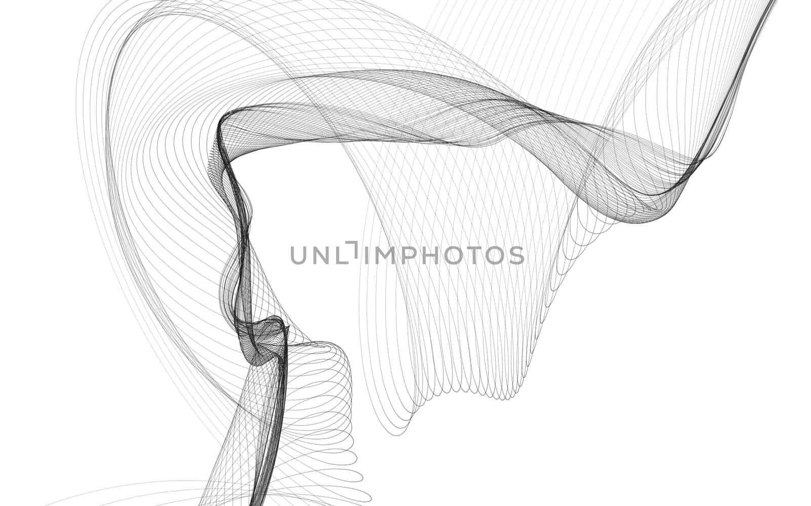 Abstract background with monochrome wave lines on white background.  by teerawit