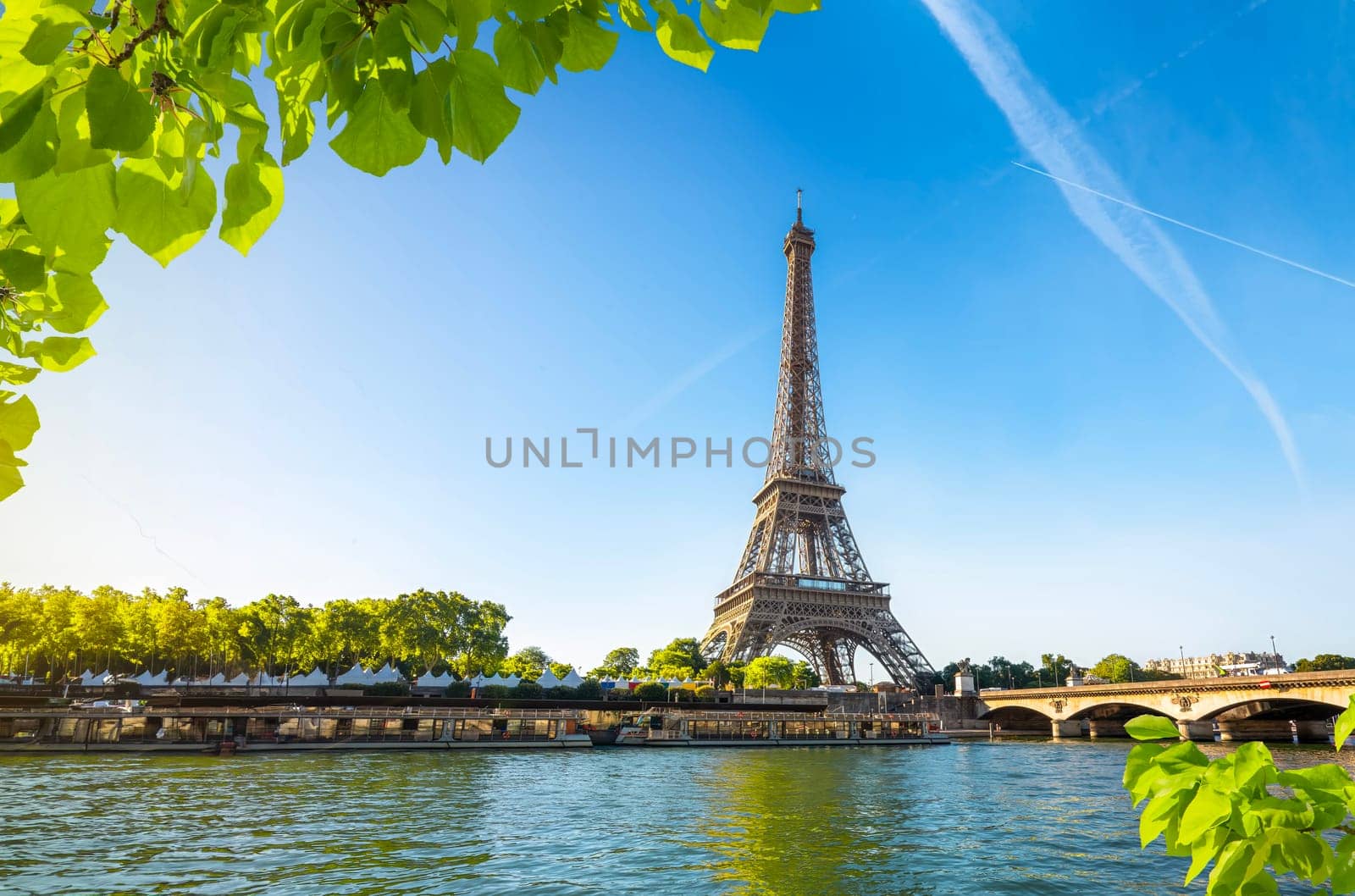 Seine in Paris with Eiffel Tower at daytime