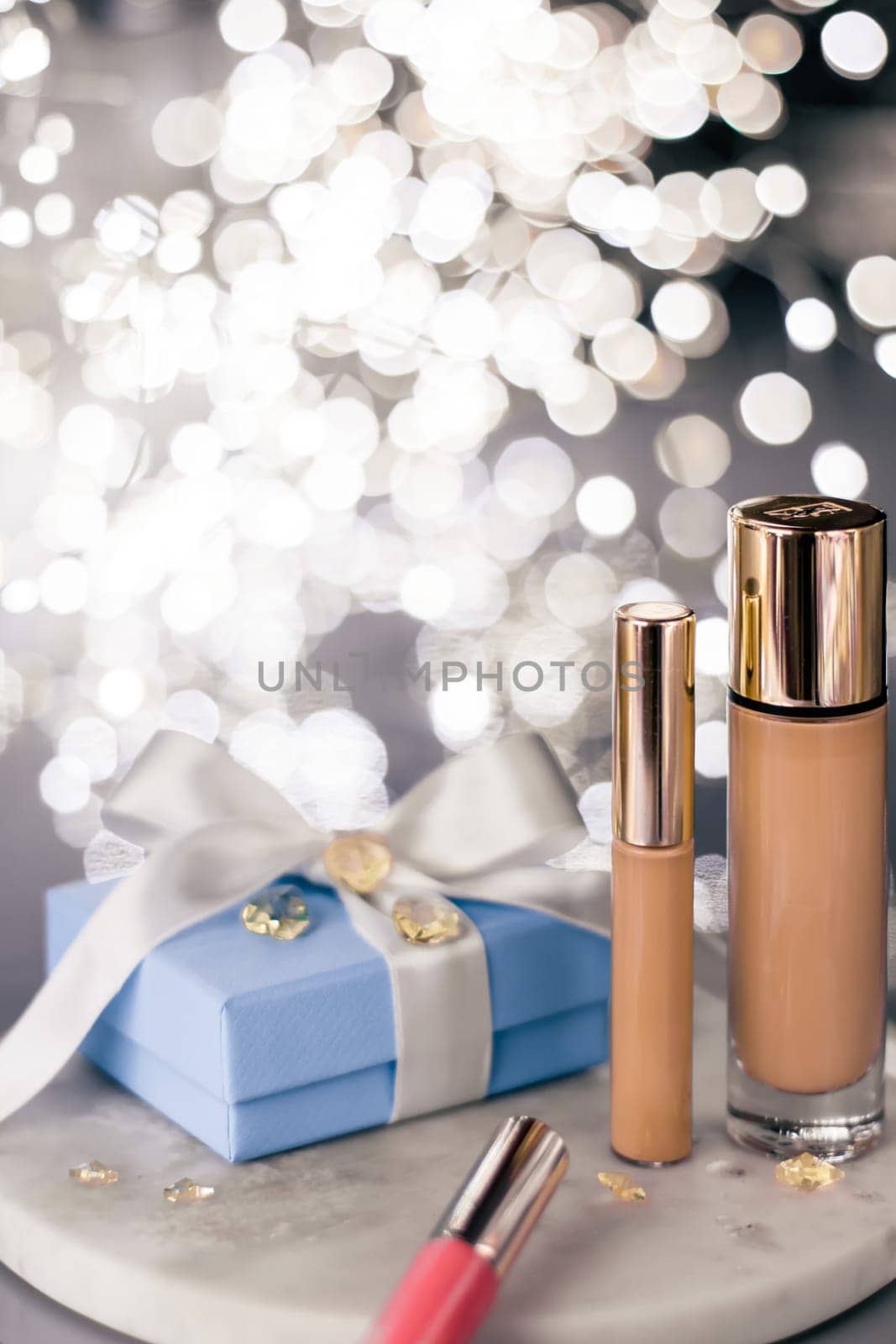 luxury make-up products as a gift - beauty, cosmetics and makeup styled concept, elegant visuals