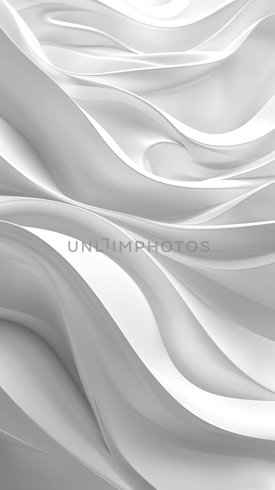 A closeup image capturing the beauty of a liquid white wave on a white background. The grey tones create a mesmerizing automotive design, resembling a silk petal pattern in monochrome photography