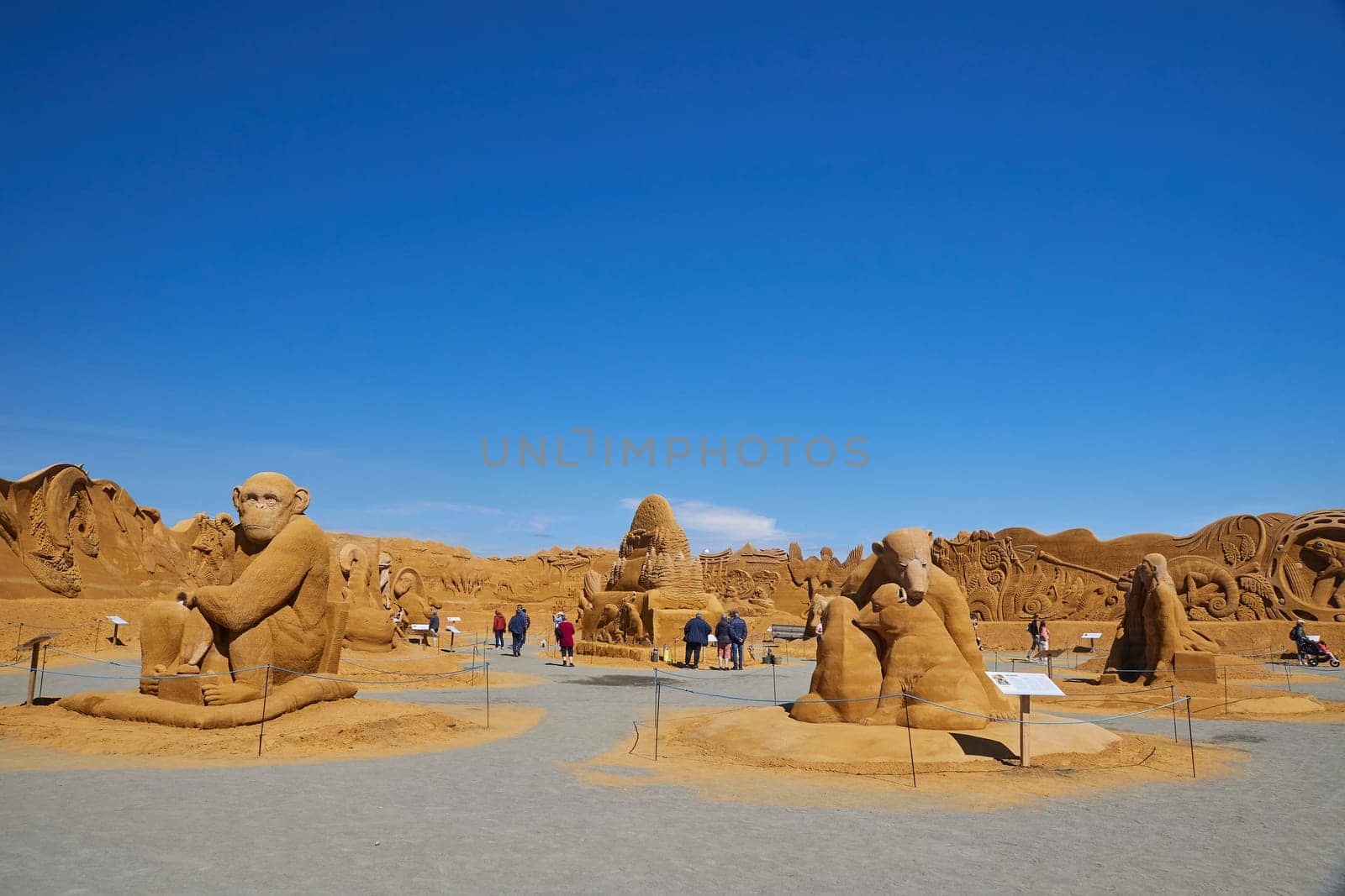 Sondervig, Denmark, May 11, 2024: International Sand Sculpture Festival by Viktor_Osypenko