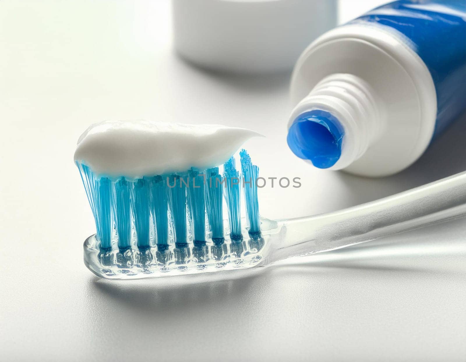 Toothbrush with toothpaste by JFsPic