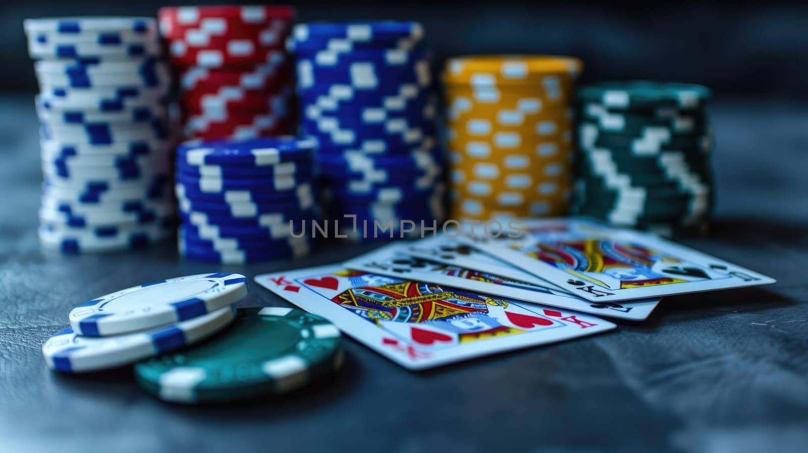 Concept of poker game, Casino party and casino web banner background.