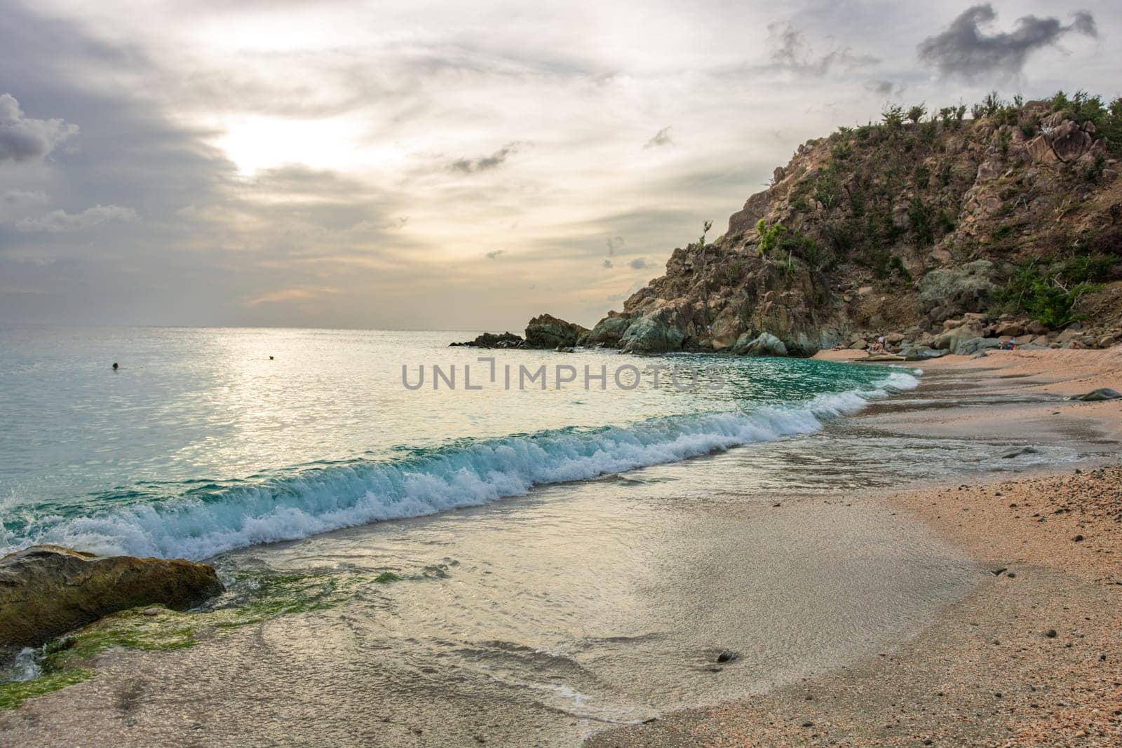 Peaceful beach in Saint Barthelemy (St. Barts, St. Barth) Caribbean