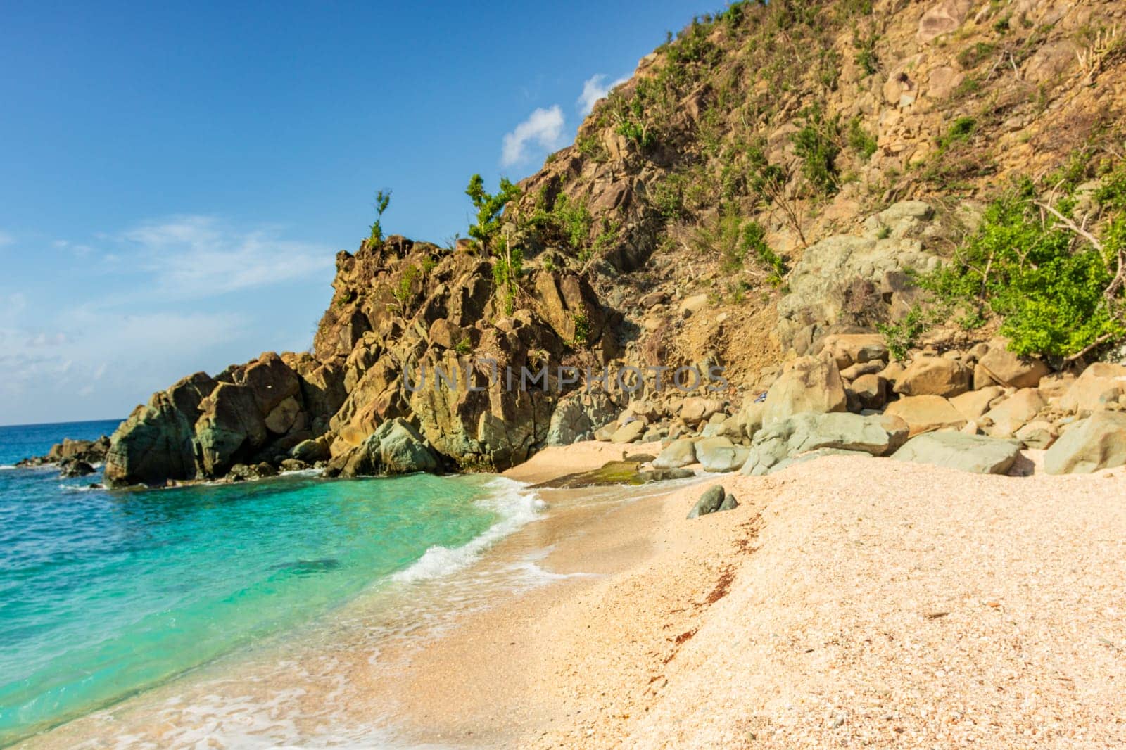 Peaceful beach in Saint Barthelemy (St. Barts, St. Barth) Caribbean by vladispas