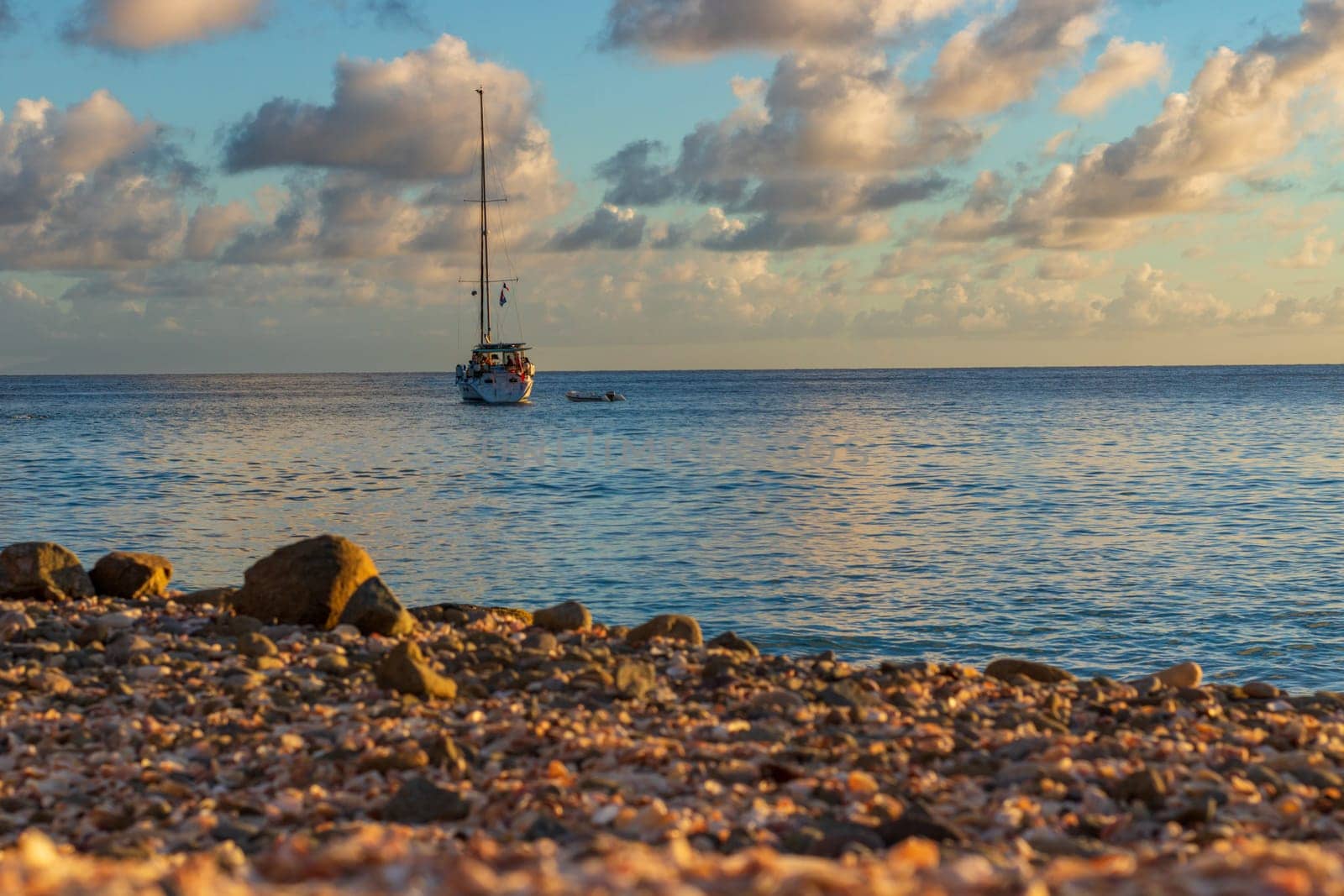 Peaceful beach in Saint Barthelemy (St. Barts, St. Barth) Caribbean