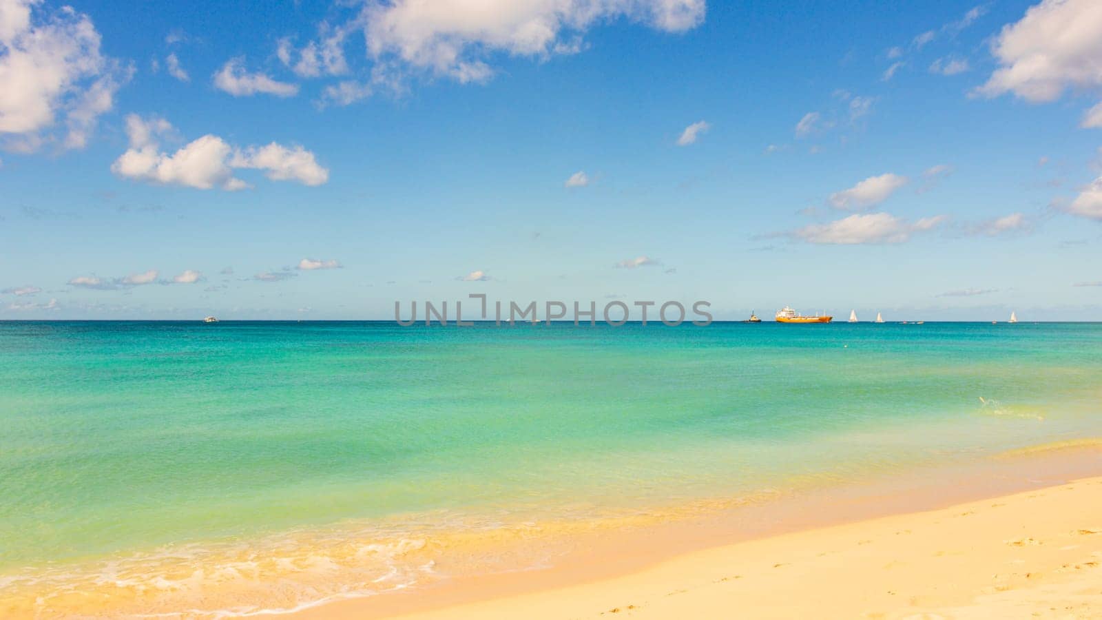 Barbados Island's Sandy Paradise Beach, Caribbean Island by vladispas