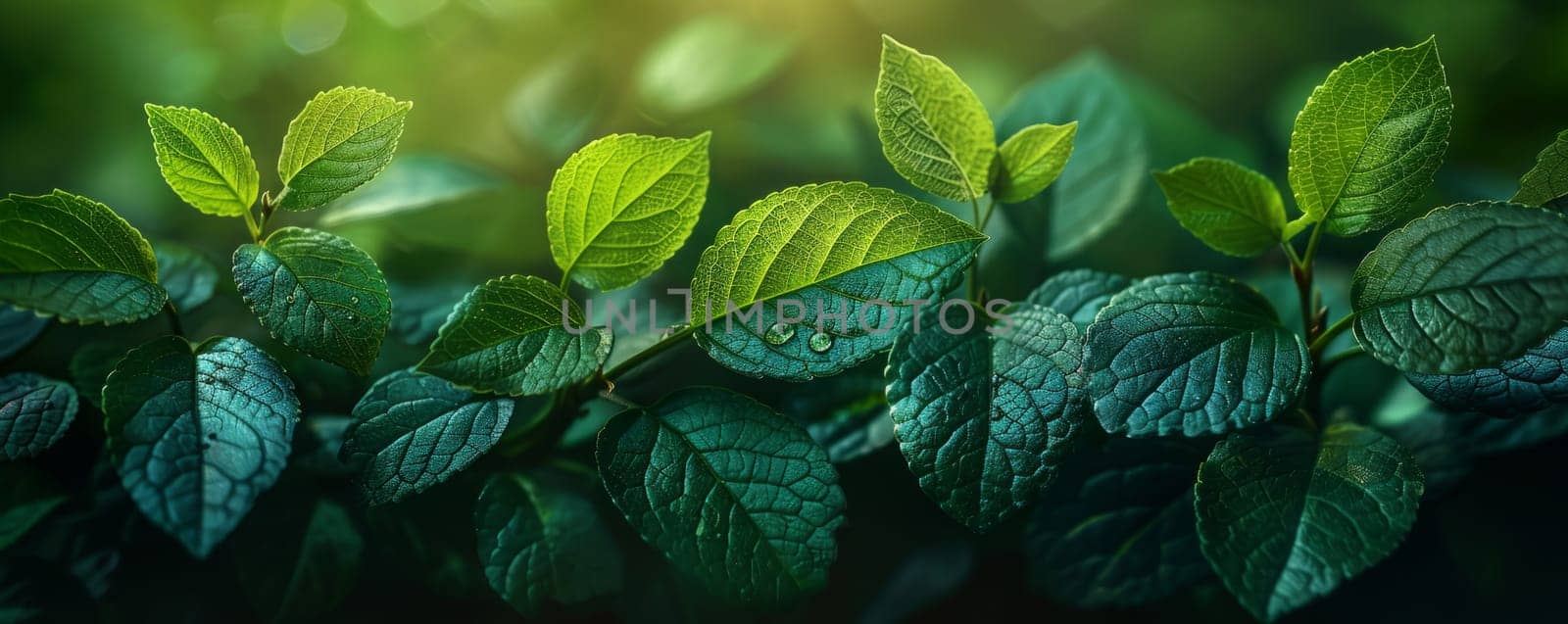 Closeup of Monstera leafs background suitable for wallpaper or to represent as backdrop or mockup. by yom98