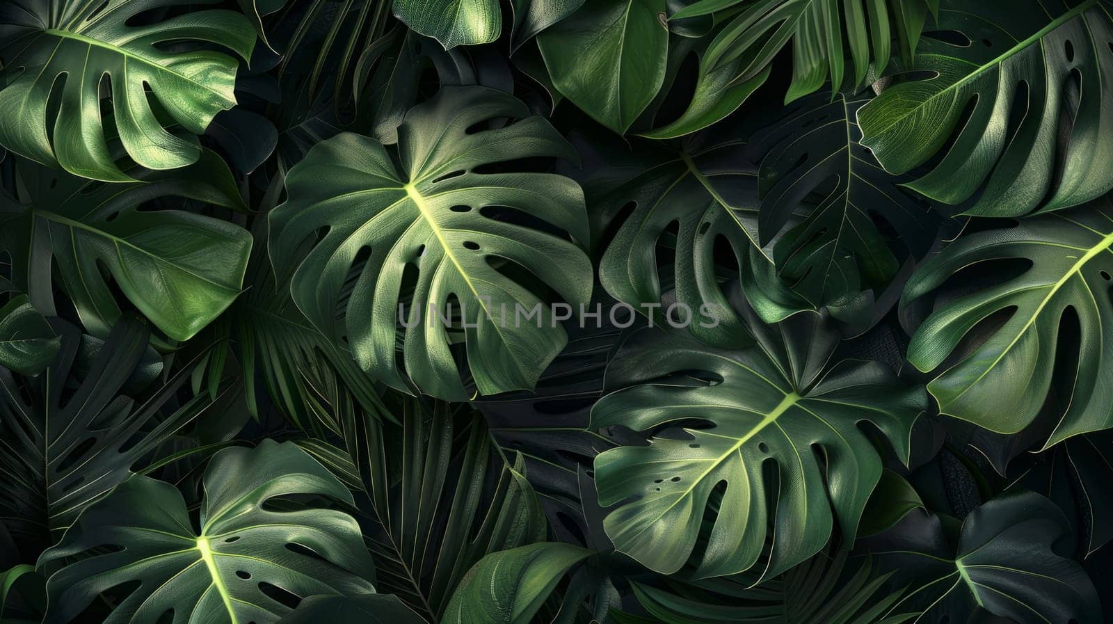 Monstera leafs background suitable for wallpaper or to represent as backdrop or mockup