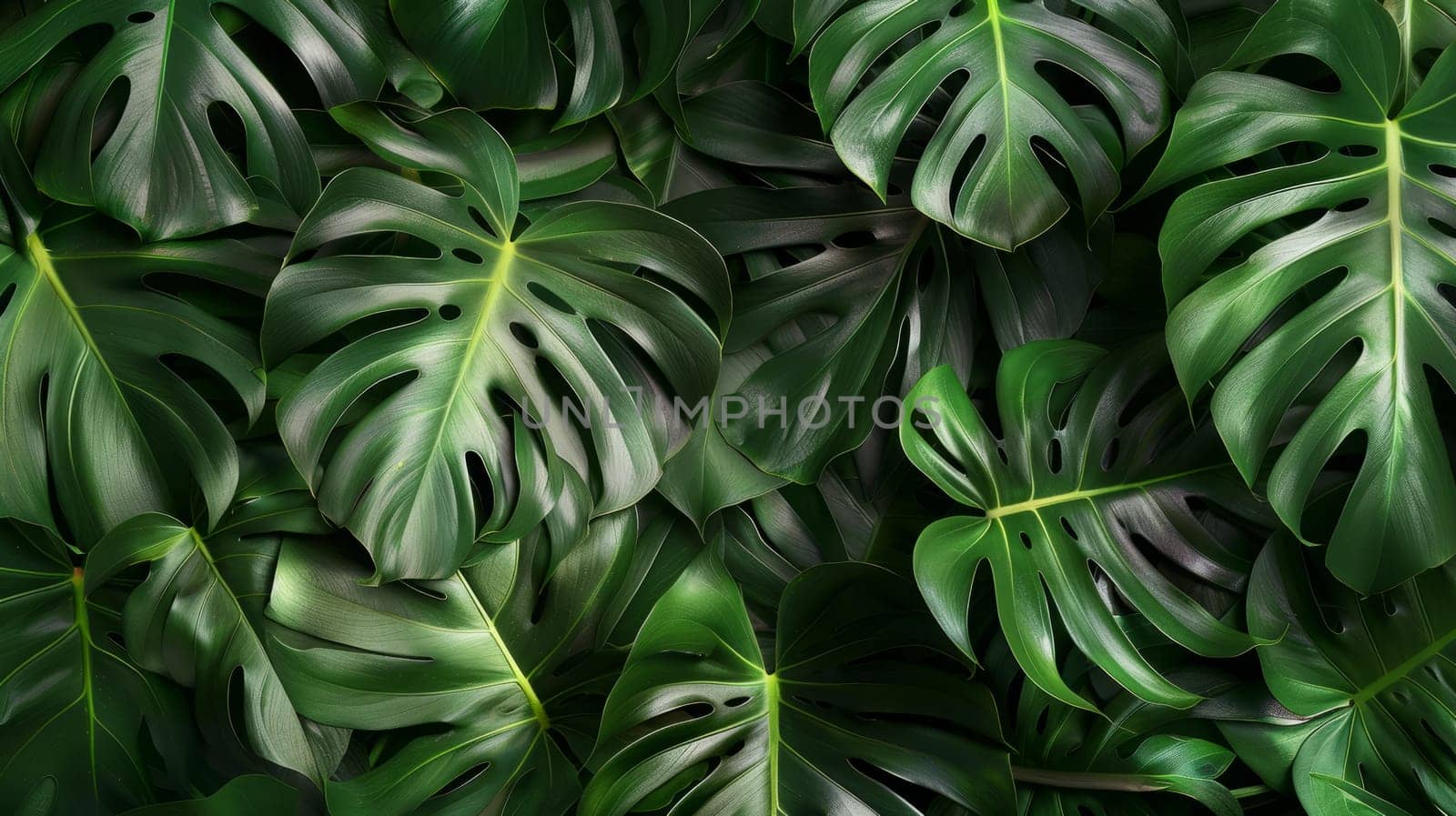 Monstera leafs background suitable for wallpaper or to represent as backdrop or mockup