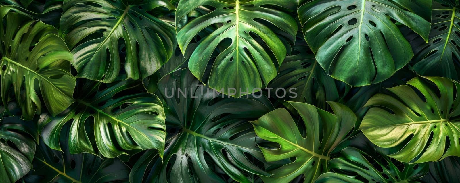 Monstera leafs background suitable for wallpaper or to represent as backdrop or mockup