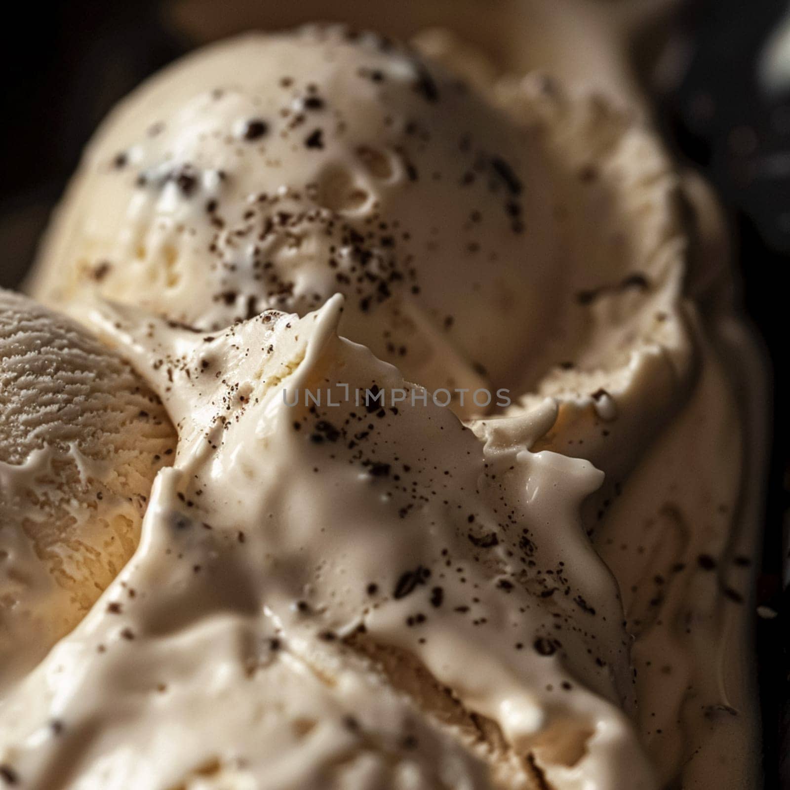 Ice cream commercial, macro food texture background by Anneleven