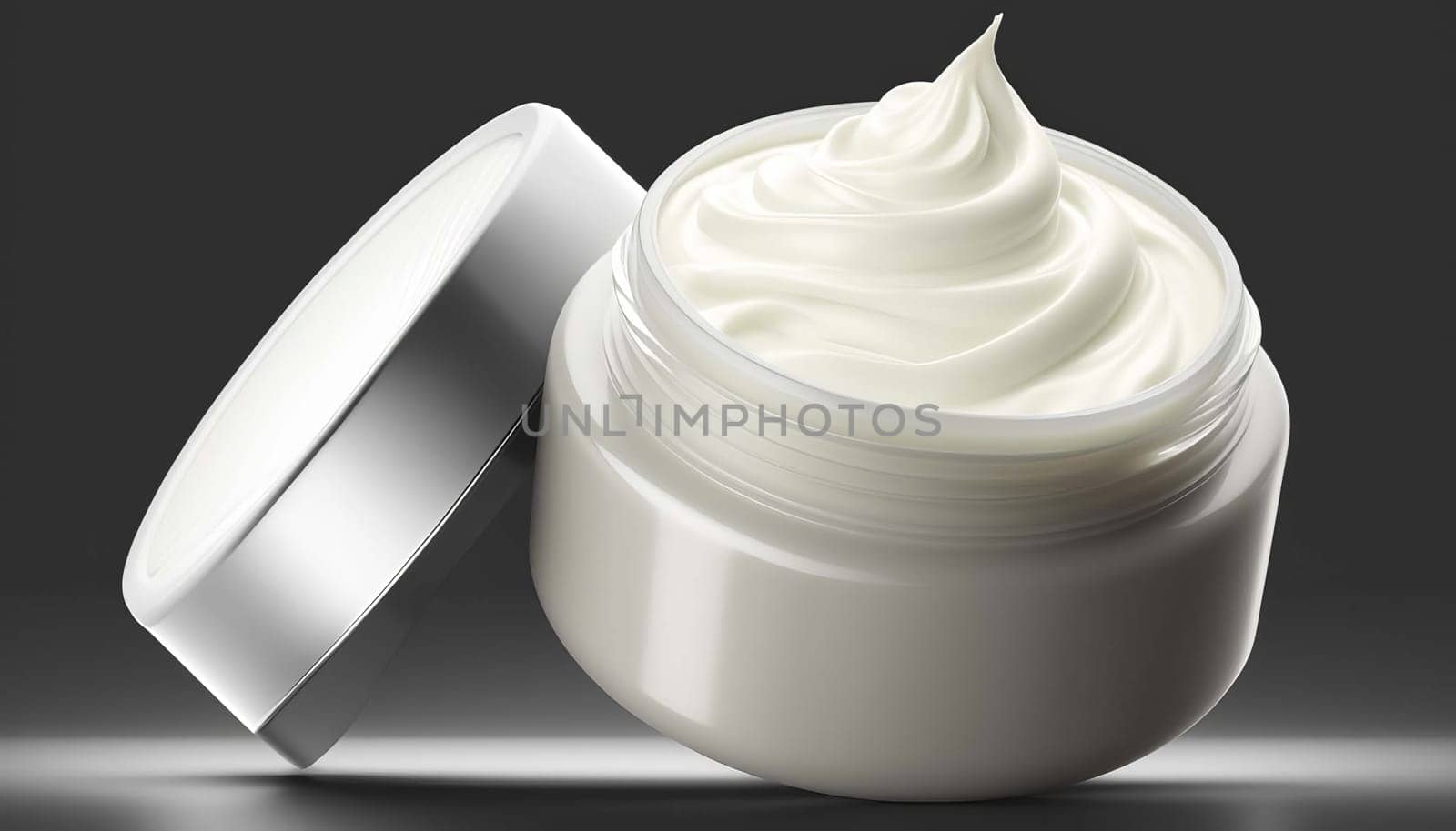 Cosmetics texture white cream. Generative AI,