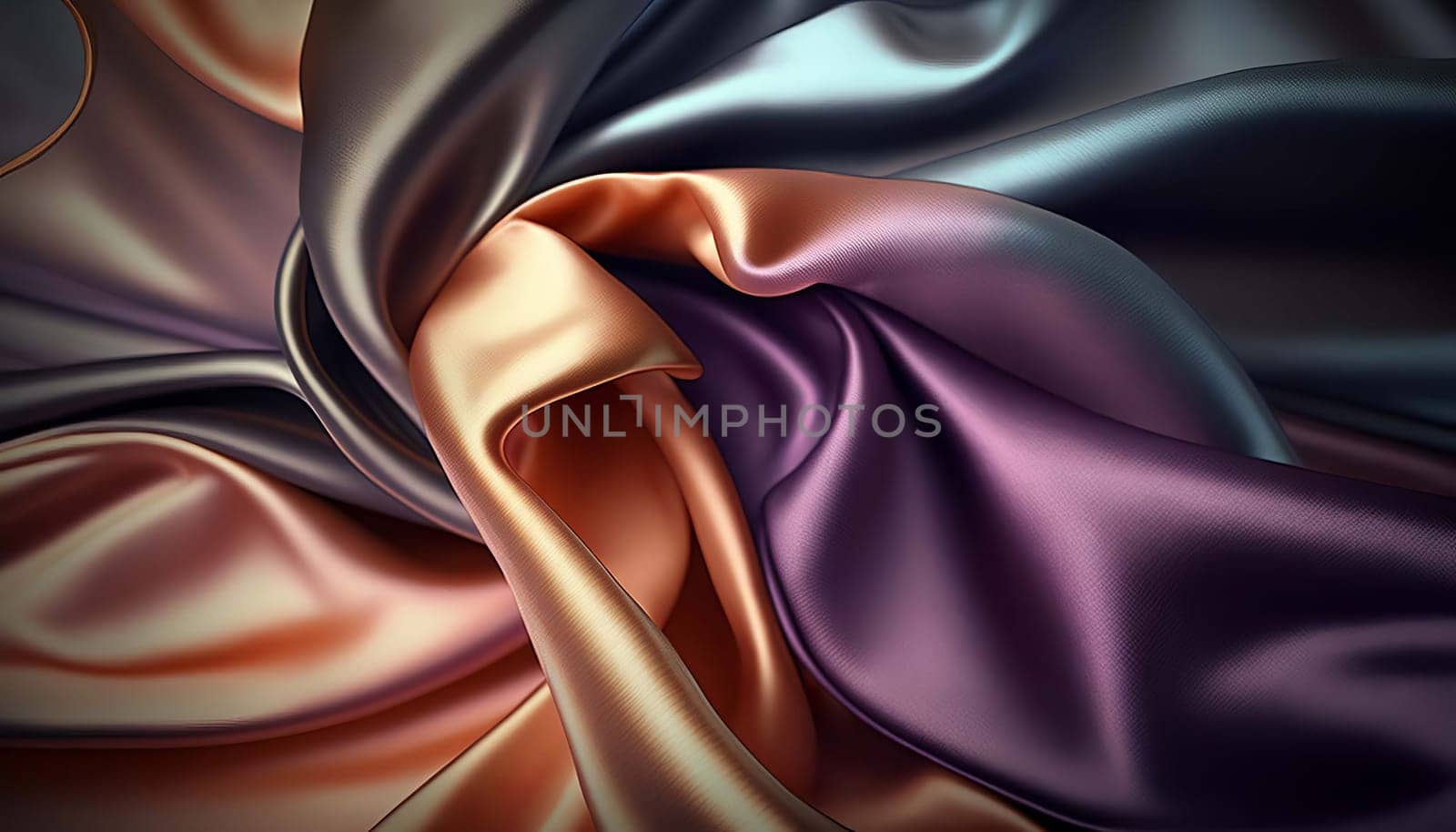 Silk fabric background texture. Generative AI,